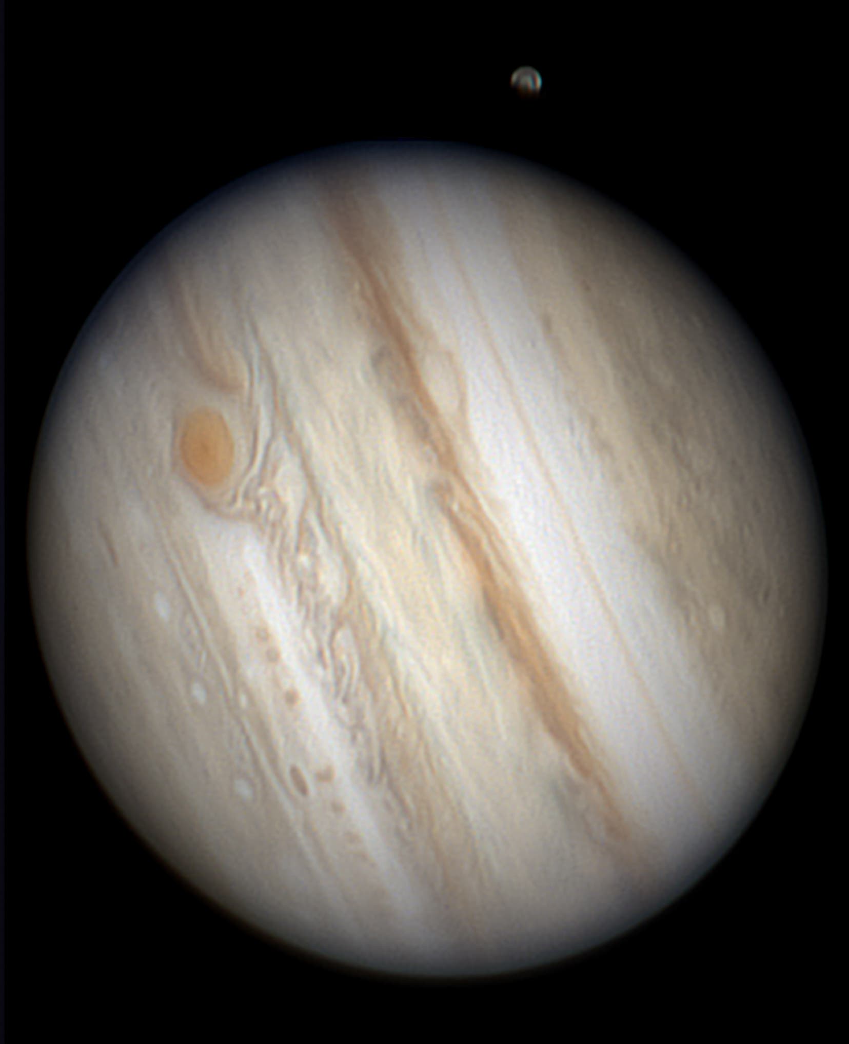 Jupiter mit Ganymed Verfinsterung von Borneo
