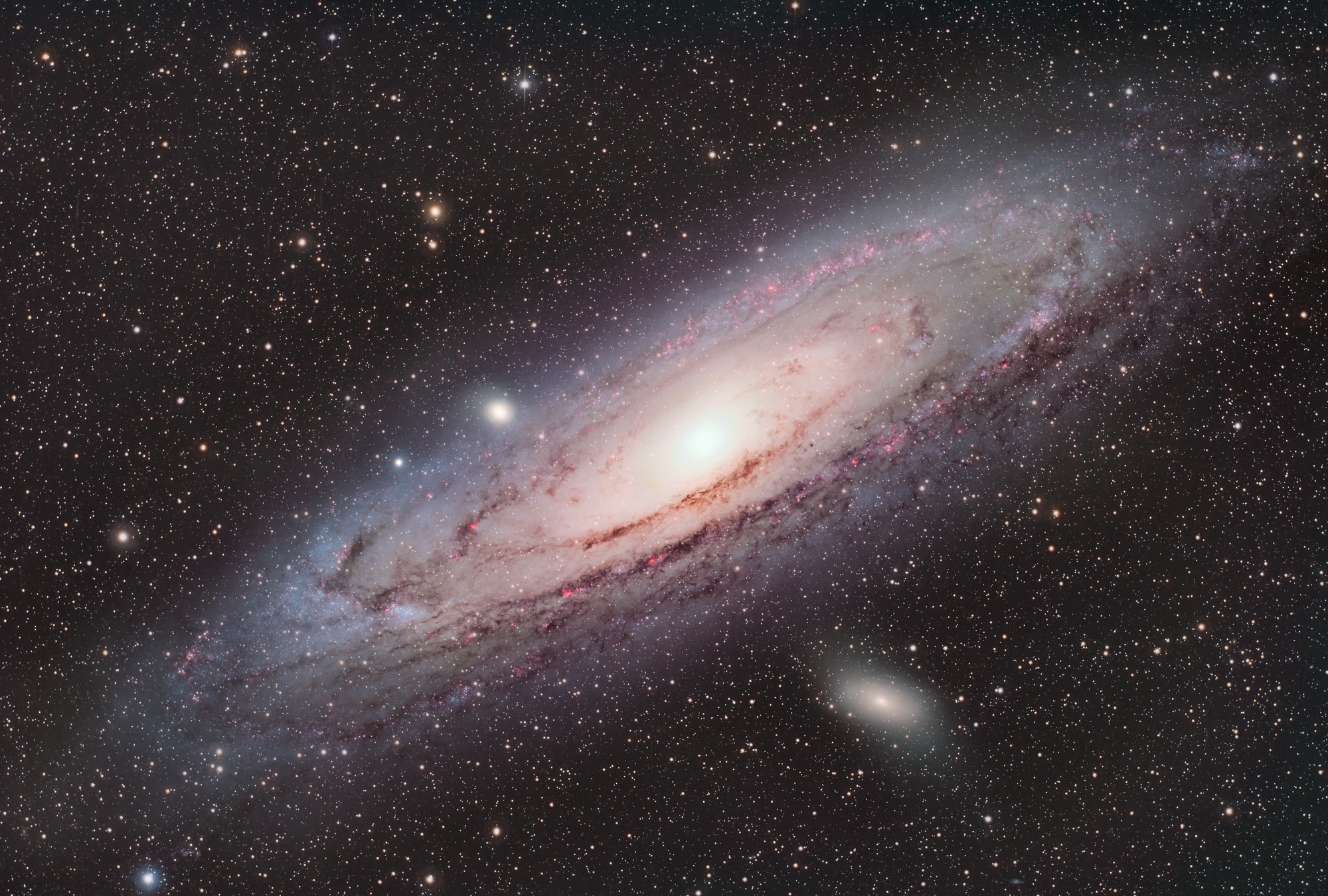 Andromeda-Galaxie H-Alpha-RGB