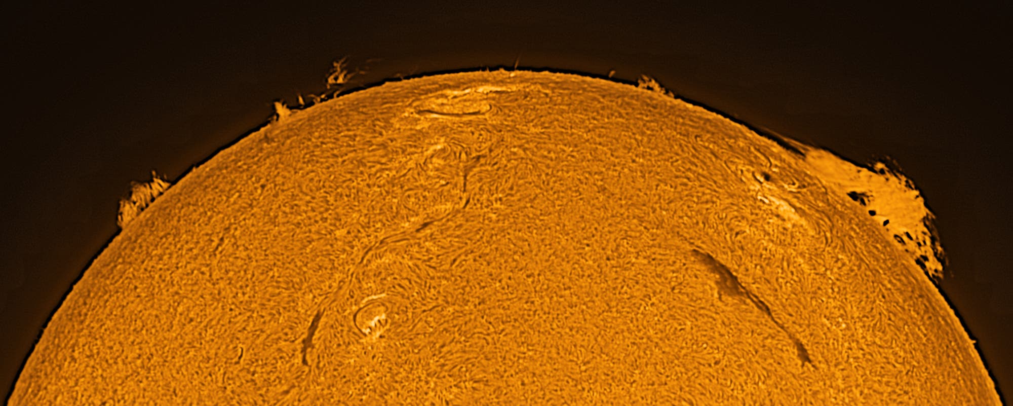 Sonne in H-Alpha (westlicher Teil)