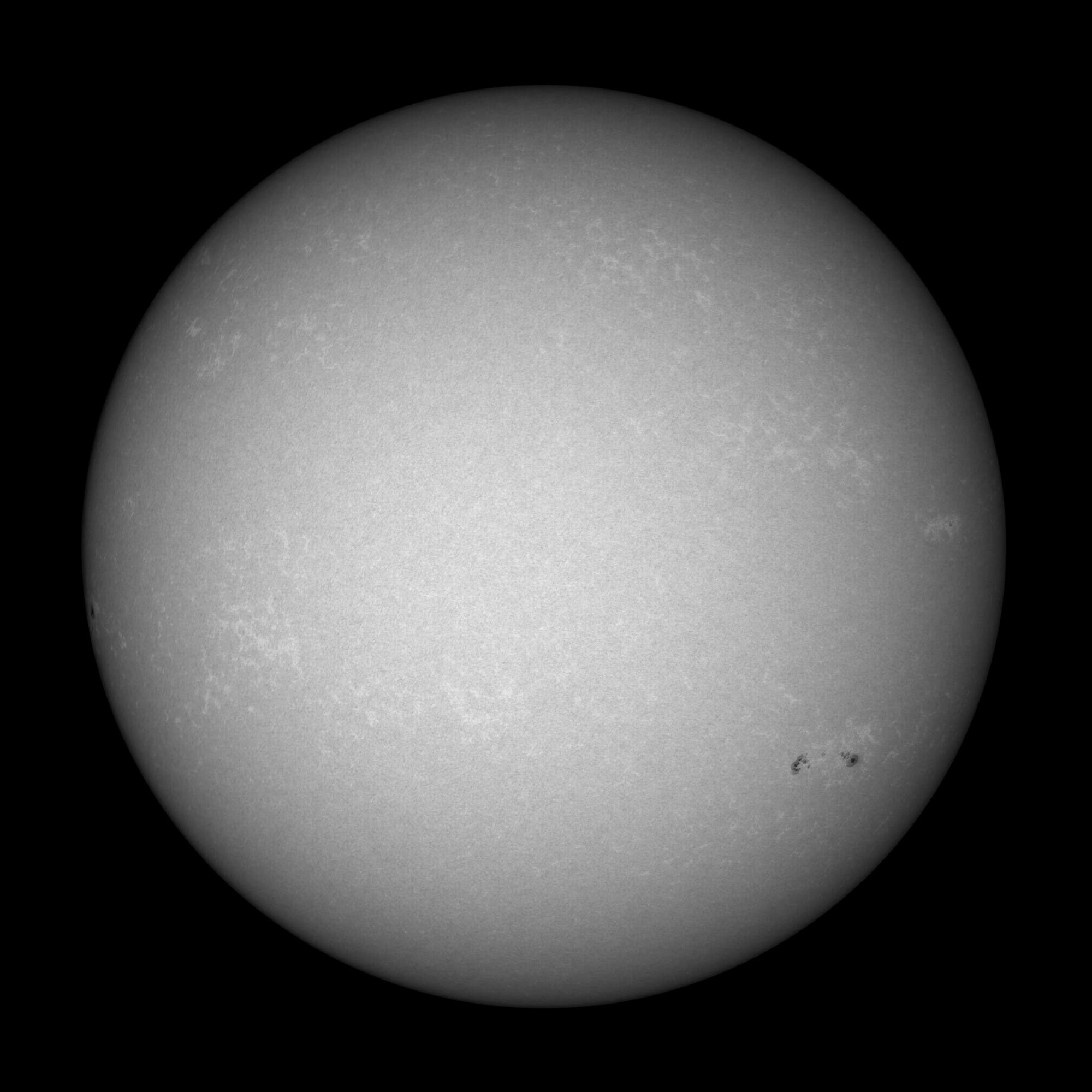 Sonne mit Kalzium-Filter, aufgenommen am 6. April 2023