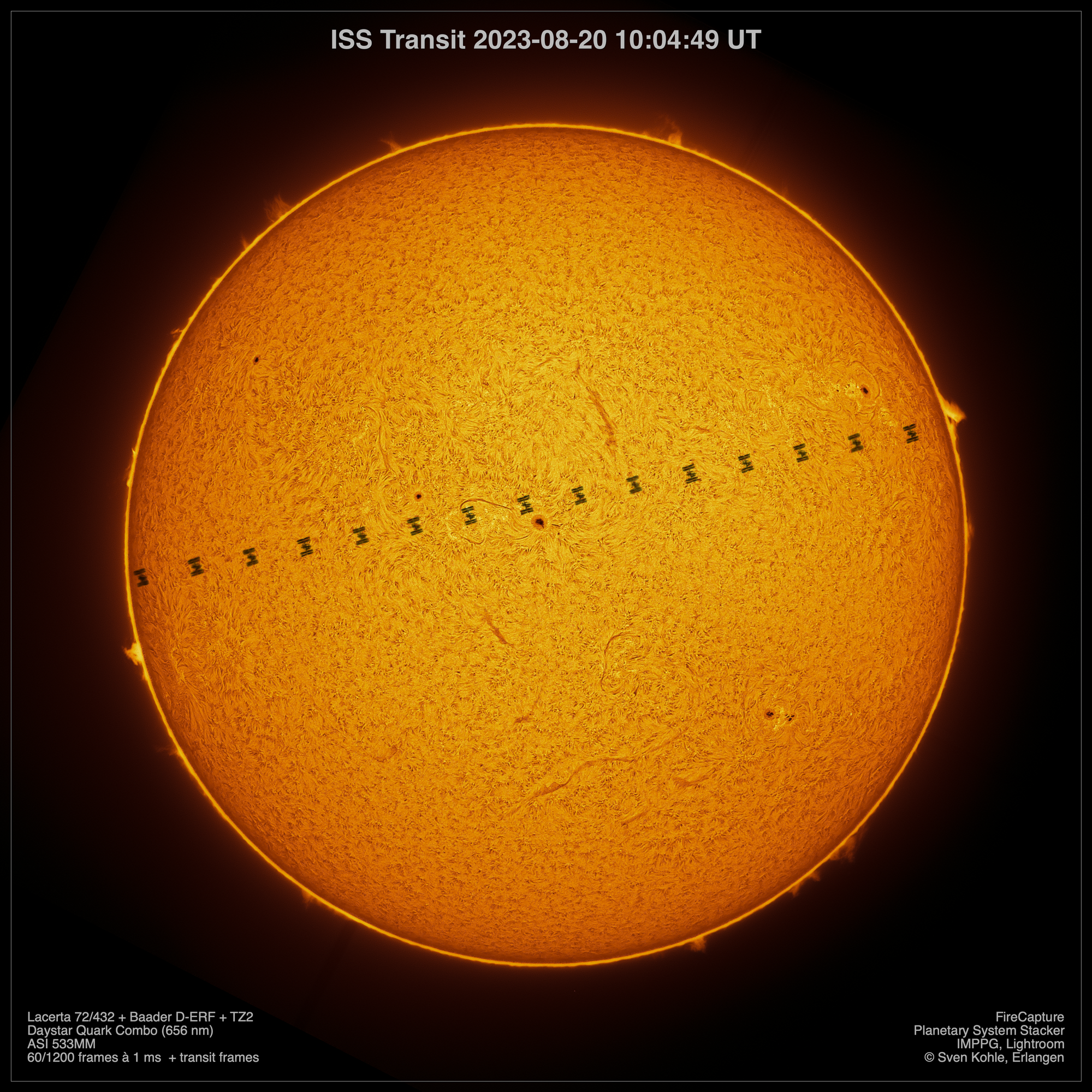 ISS-Transit 20. August 2023
