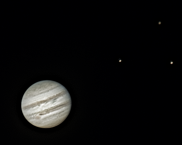 Jupiter mit Europa, Callisto und Io