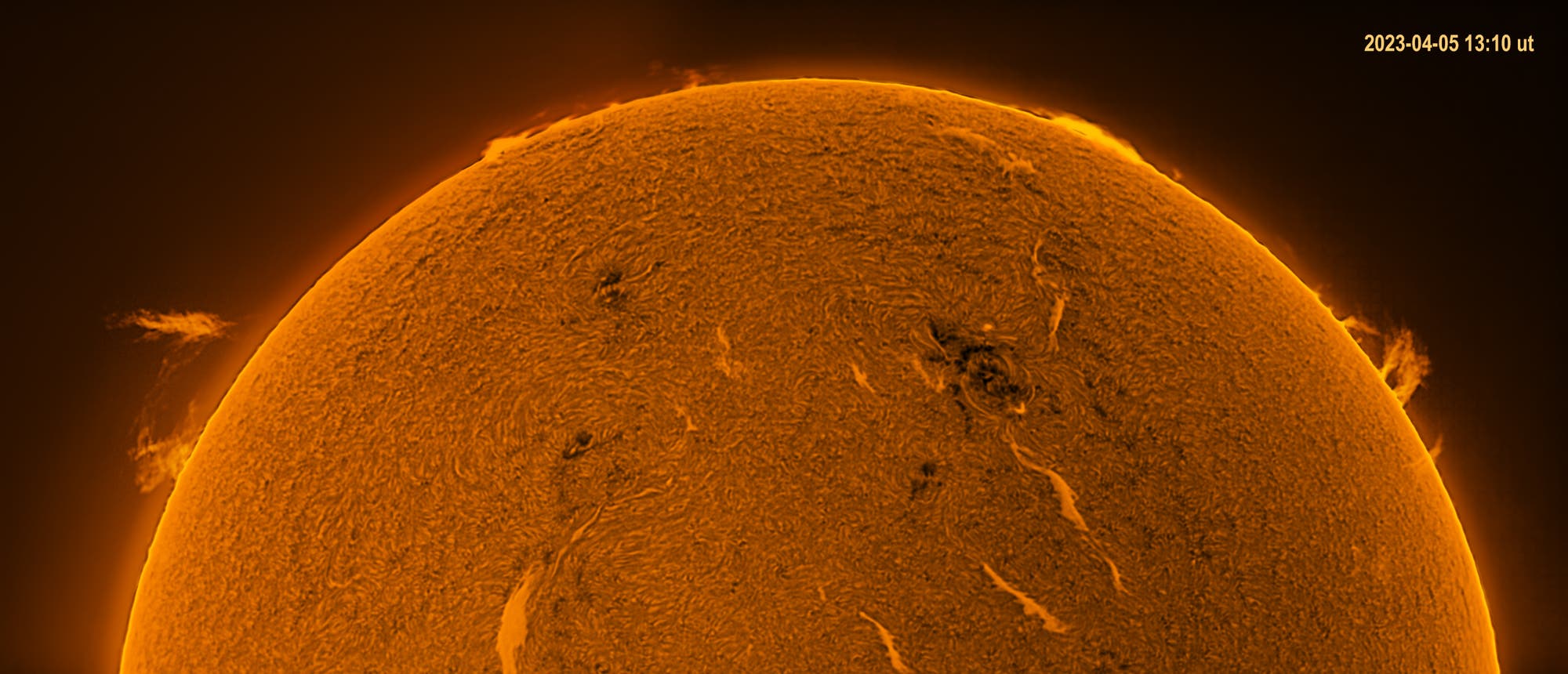 Westlicher Teil der Sonne am 5. April 2023