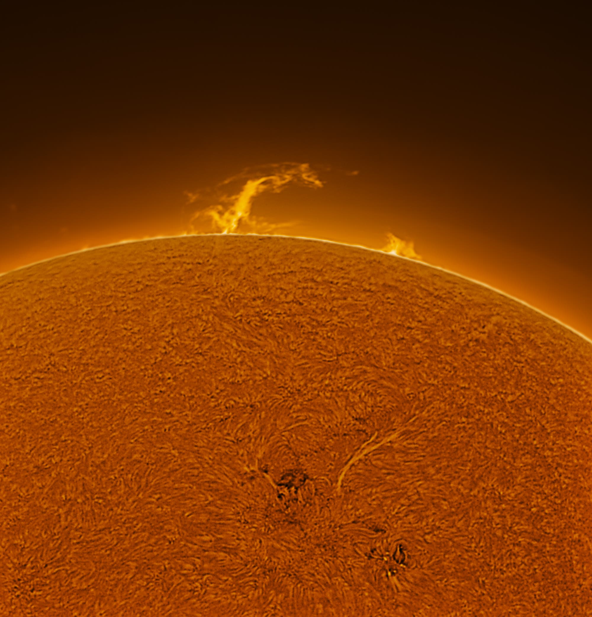 Sonnenprotuberanzen am 26. Juni 2023 um 06:22 UT