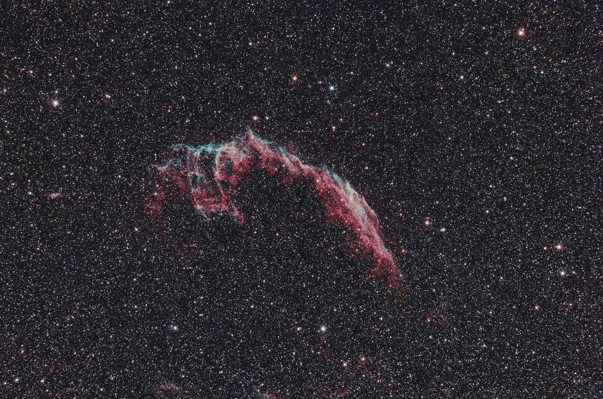 NGC 6992 (Knochenhand), östlicher Teil des Zirrusnebels