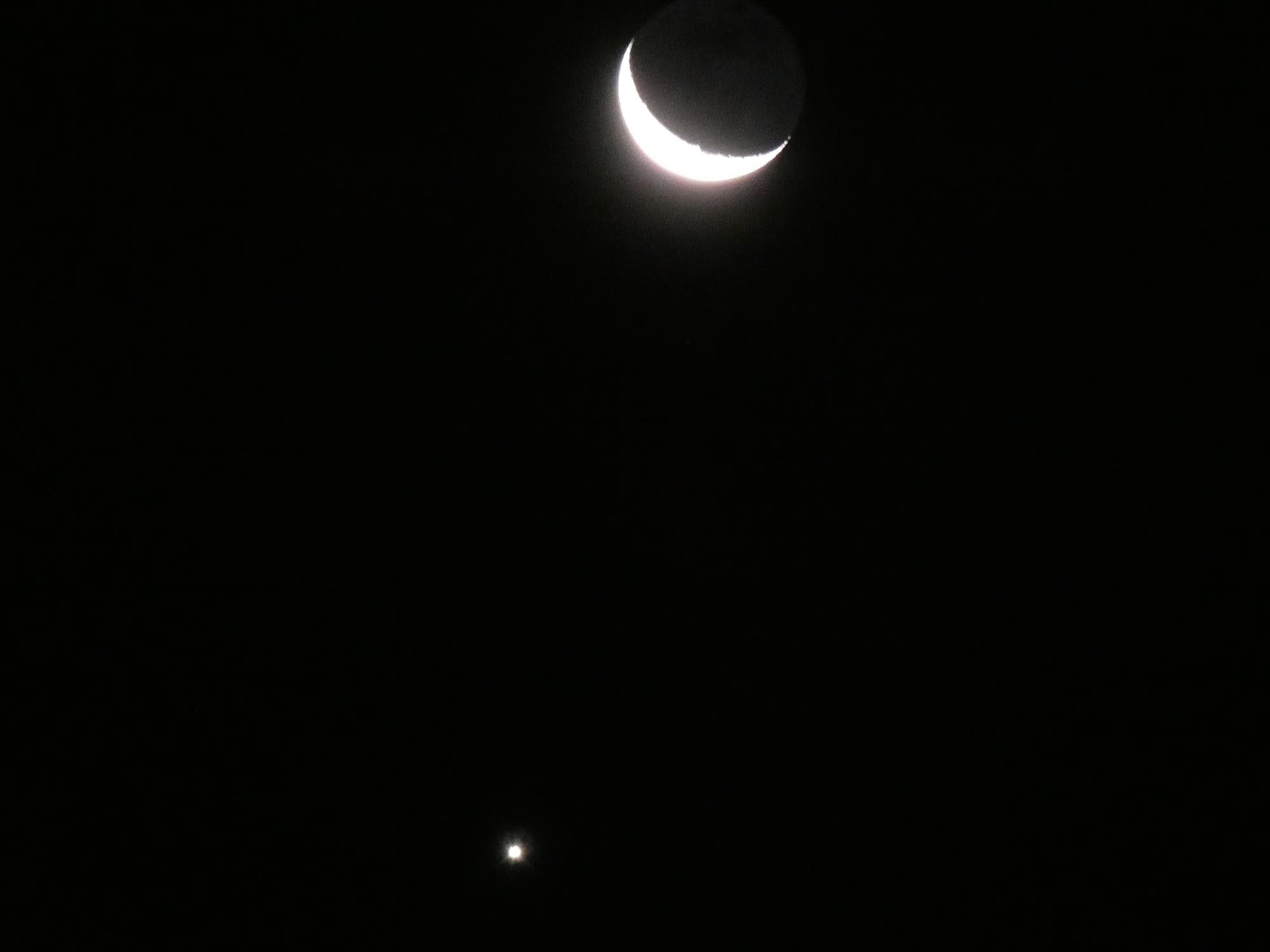 Venus und Mond