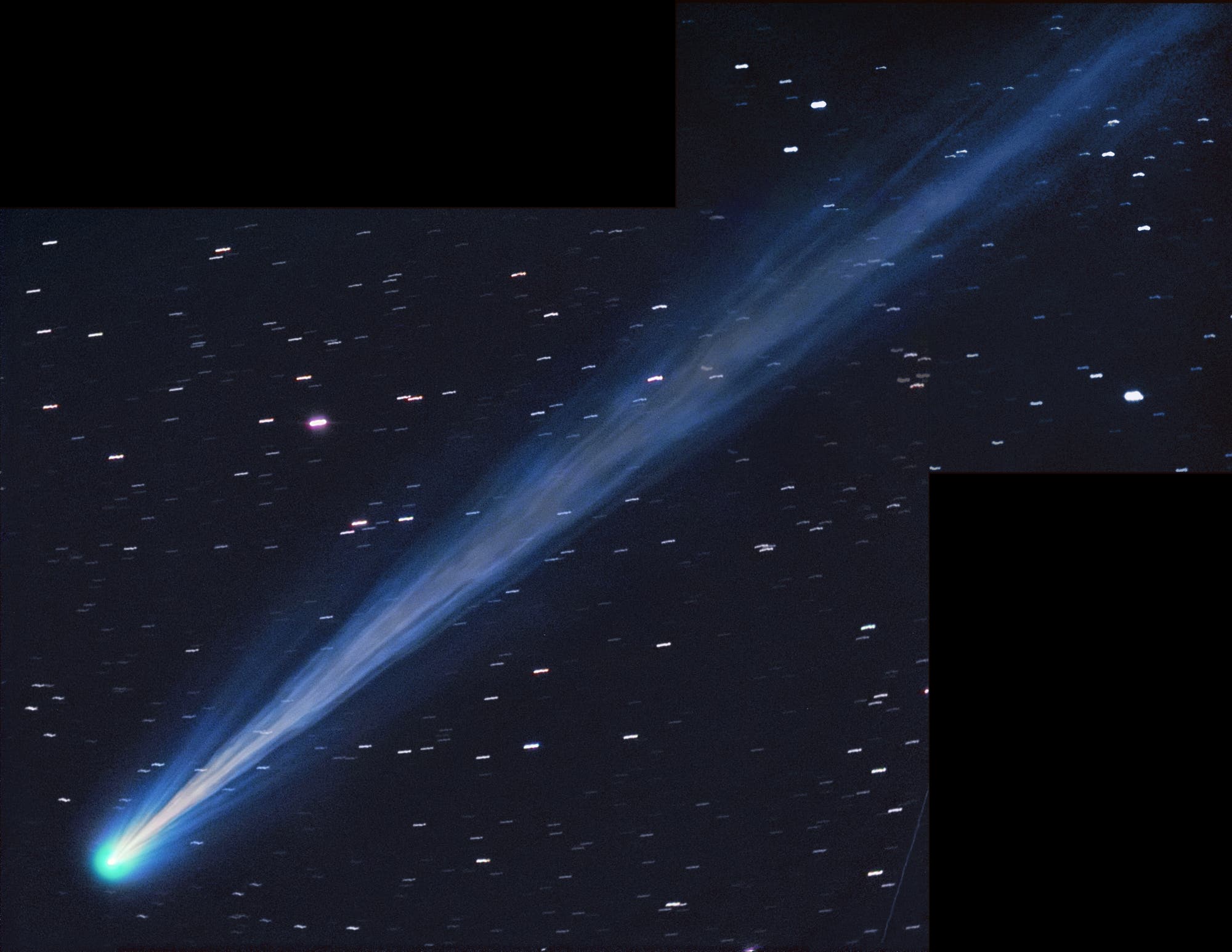 Komet Nishimura als Mosaikbild