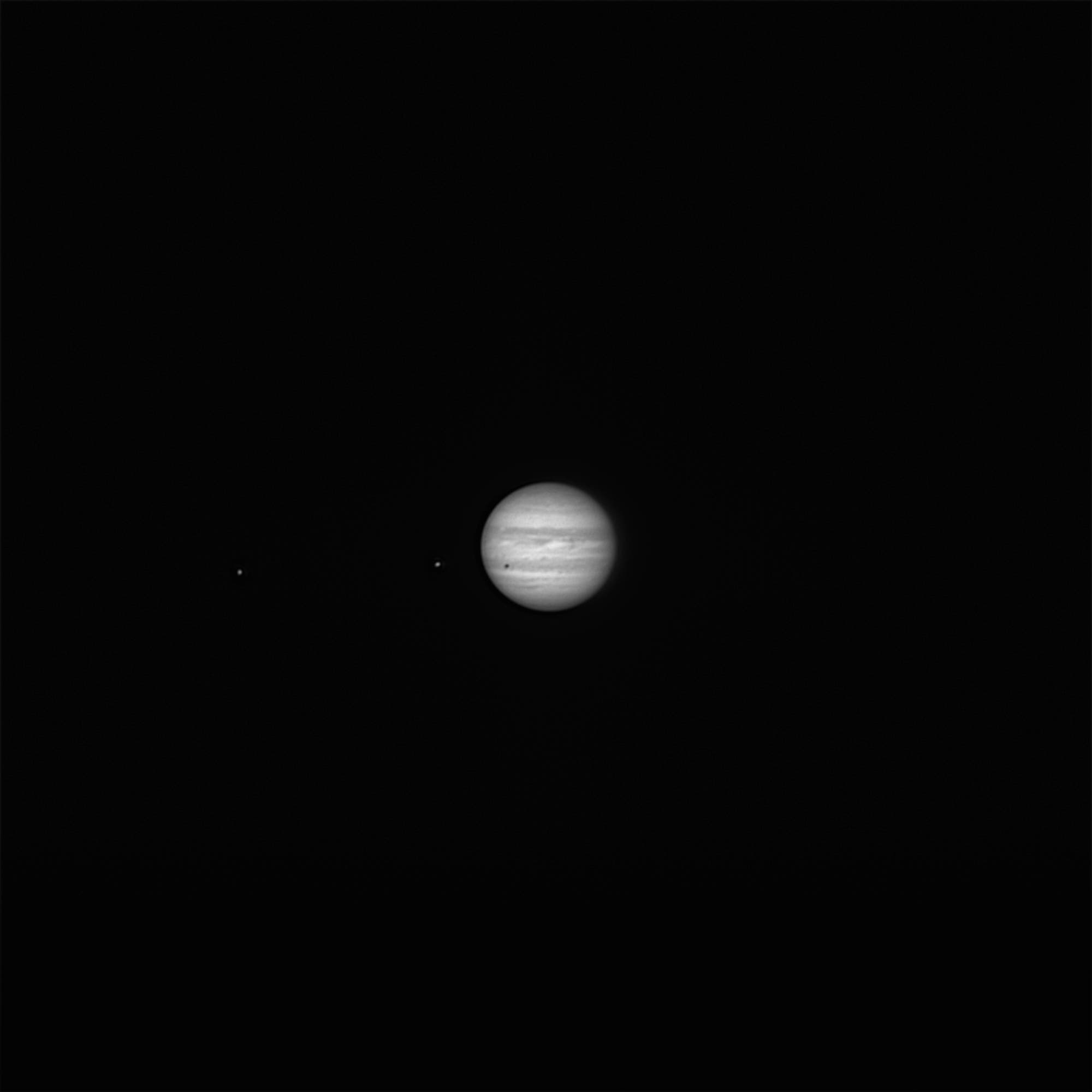 Jupiter am 8. September 2024 mit Mond Io und Europa