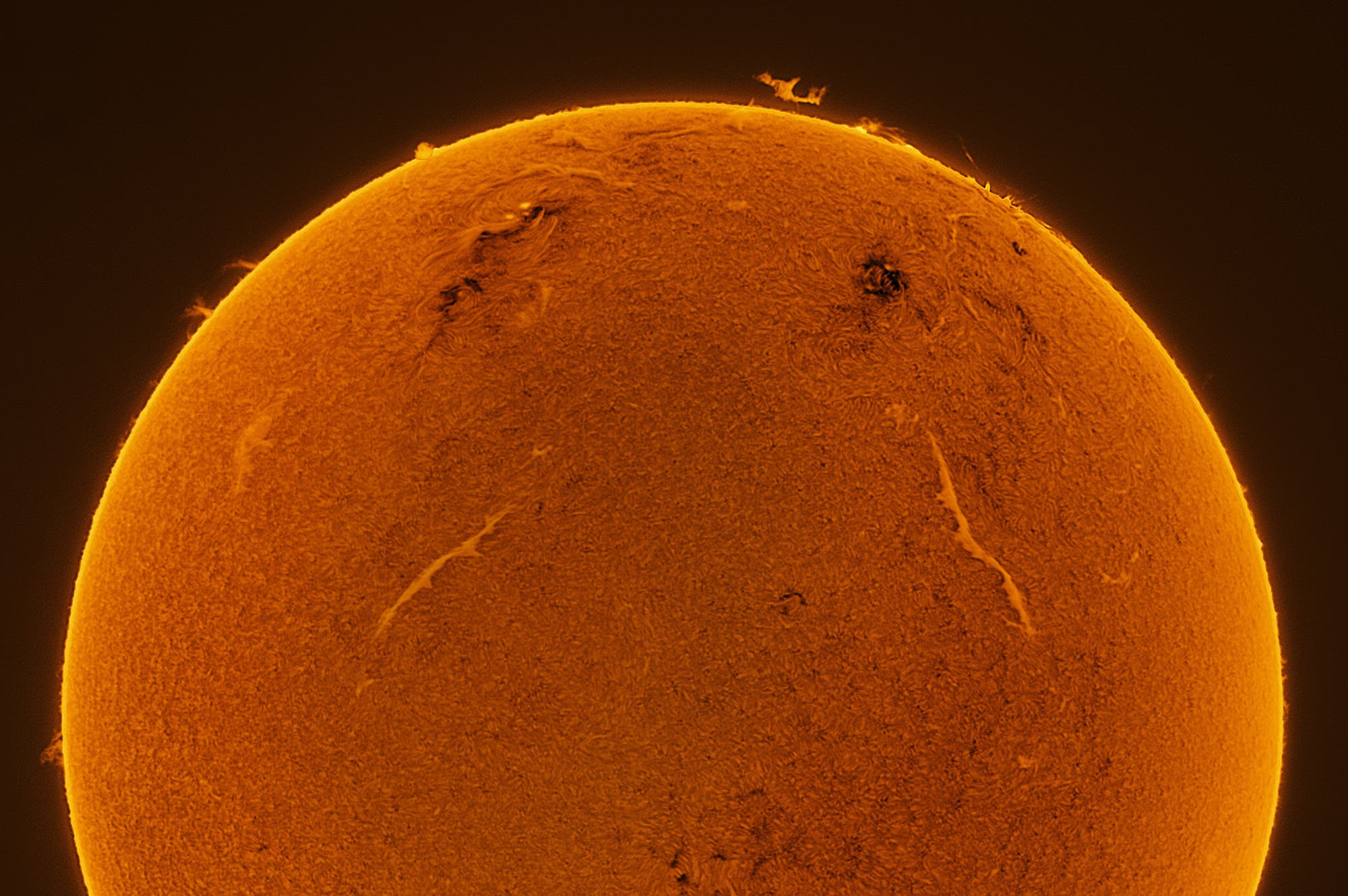 Sonne H-Alpha 27. Januar 2024, 09:25 UT