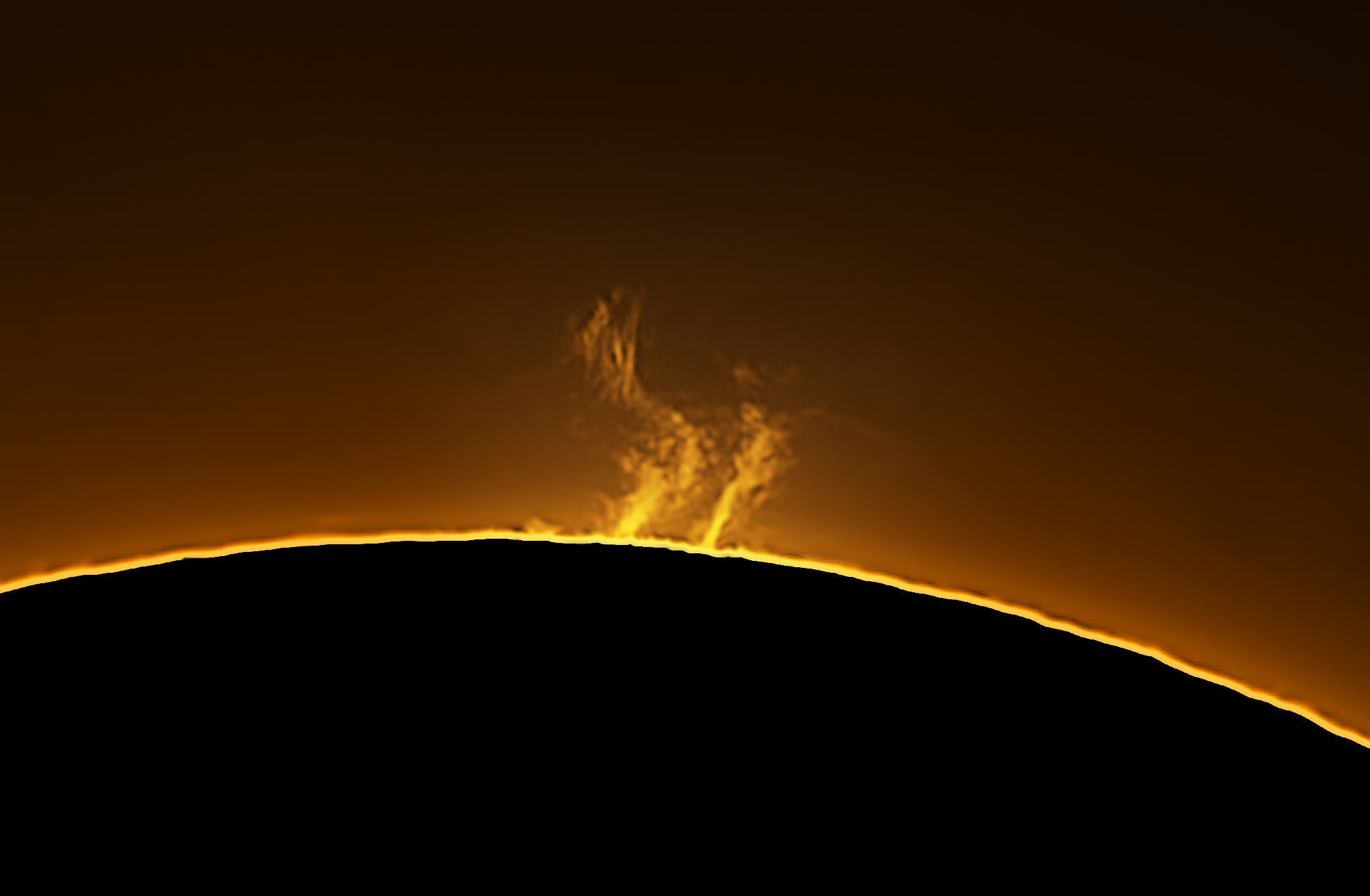 Sonnenprotuberanz am 13.02.2024
