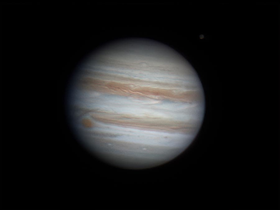 Jupiter mit Mond Kallisto am 5. März 2025