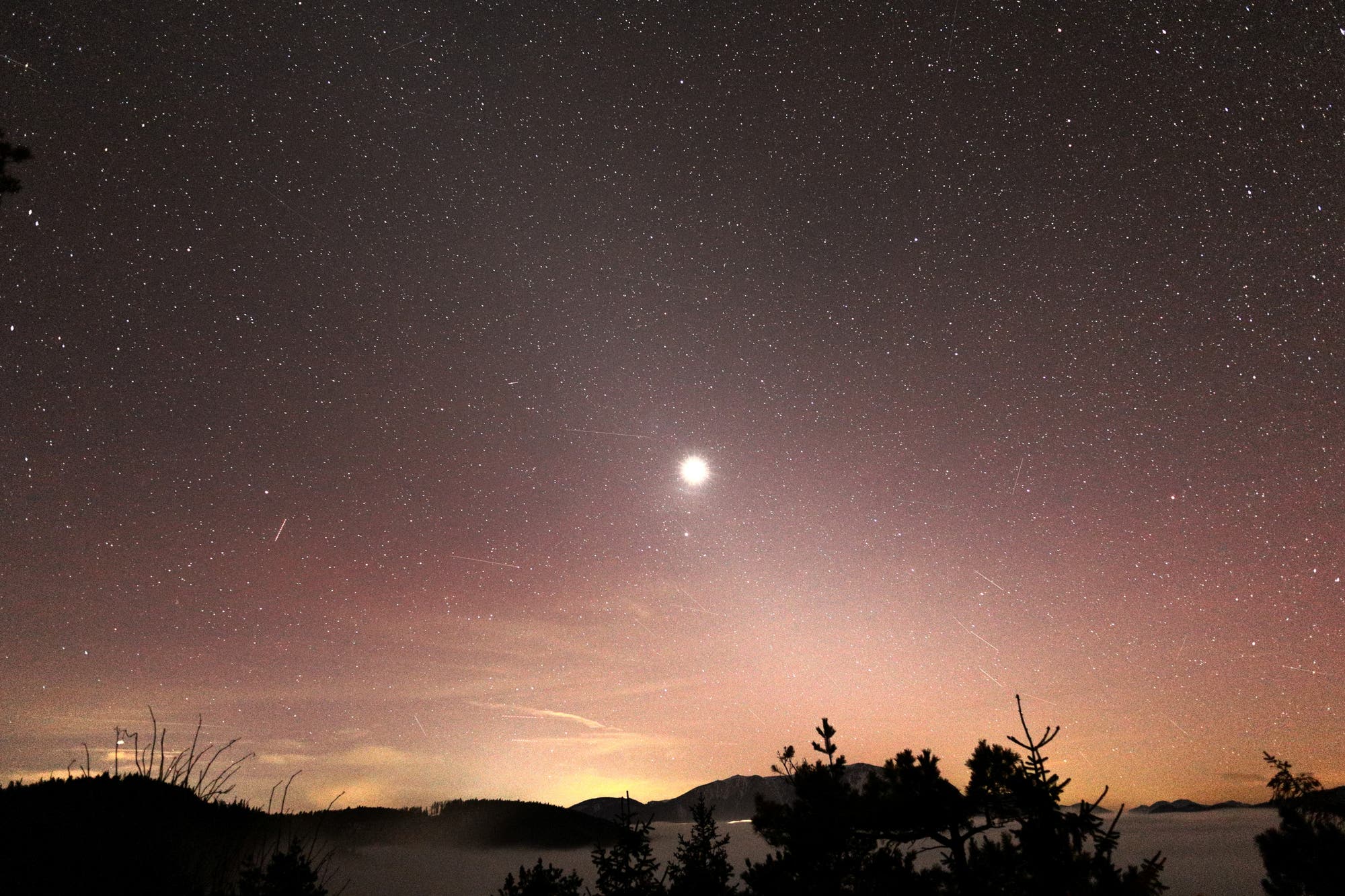Venus und Saturn im Airglow und Zodiakallicht
