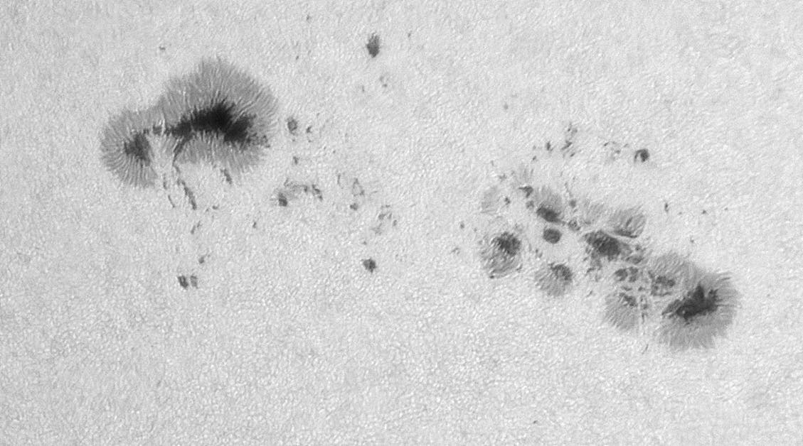 Große Sonnenfleckengruppe am 3. April 2025