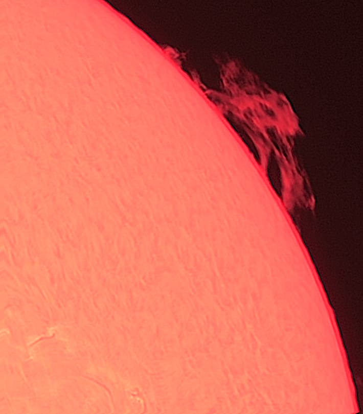 H-alpha-Sonne 28. April 2025 (Detail)