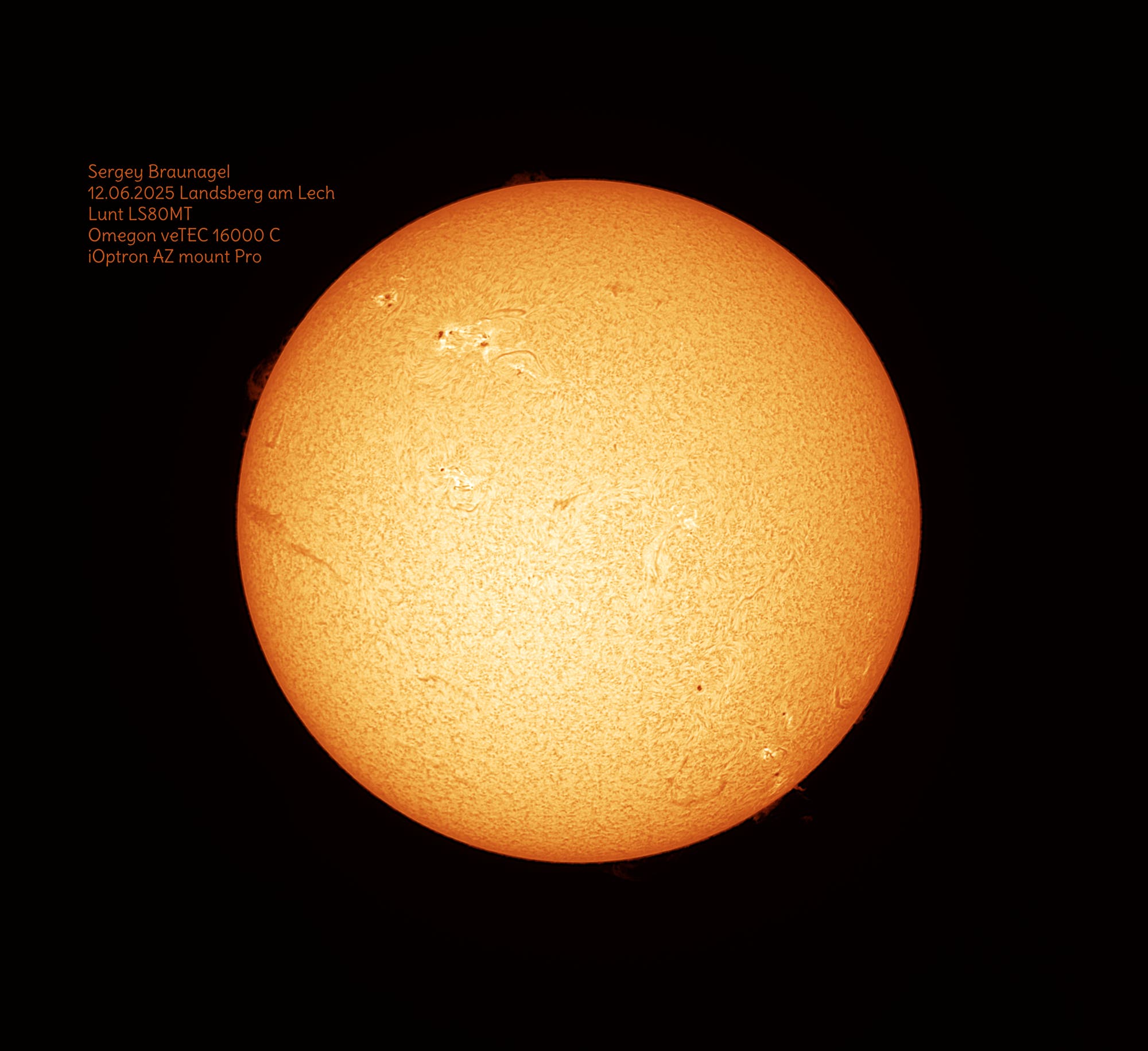 Die Sonne am 12. Juni 2025