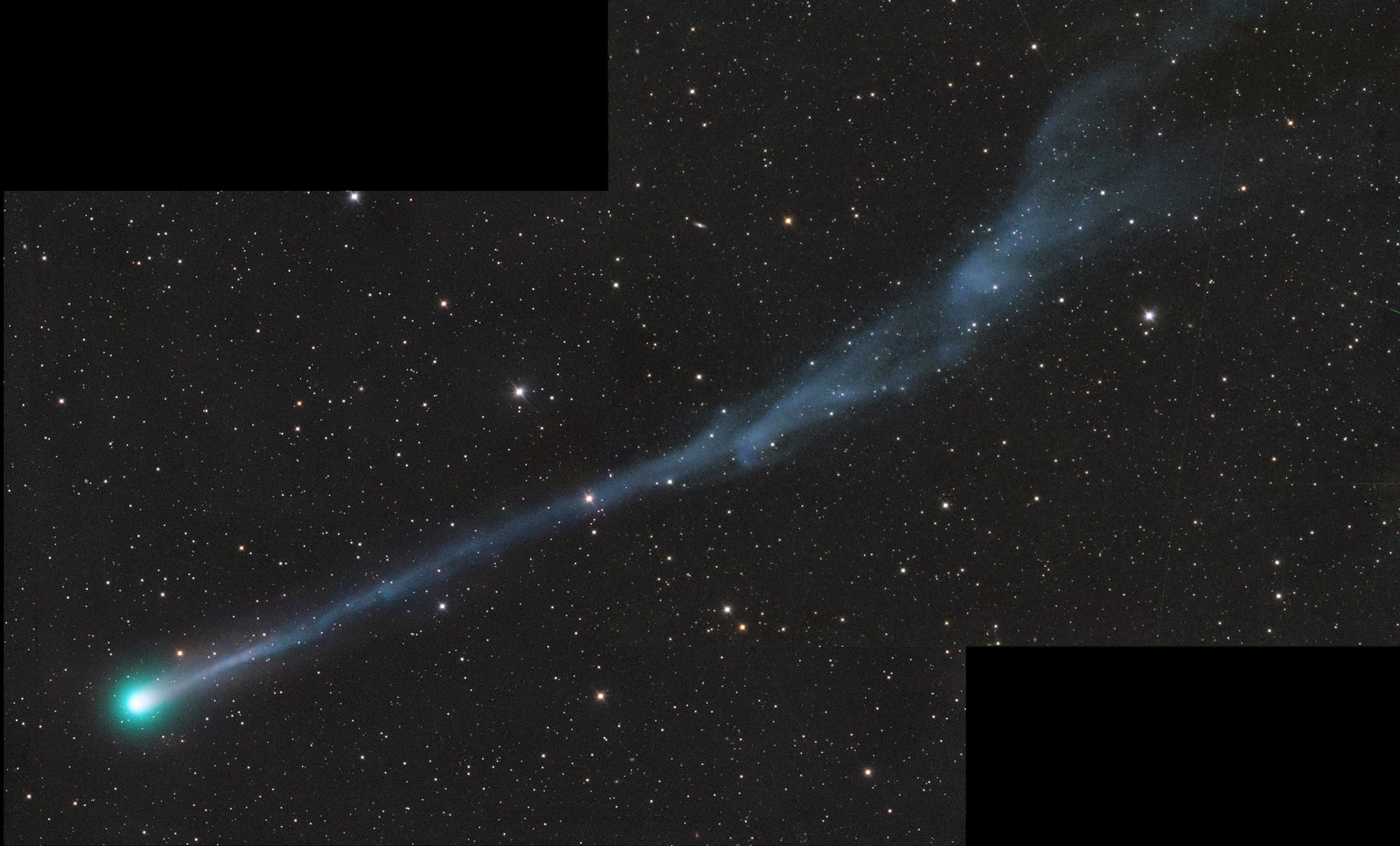 Sonnenwind stört Ionenschweif des Kometen Lemmon