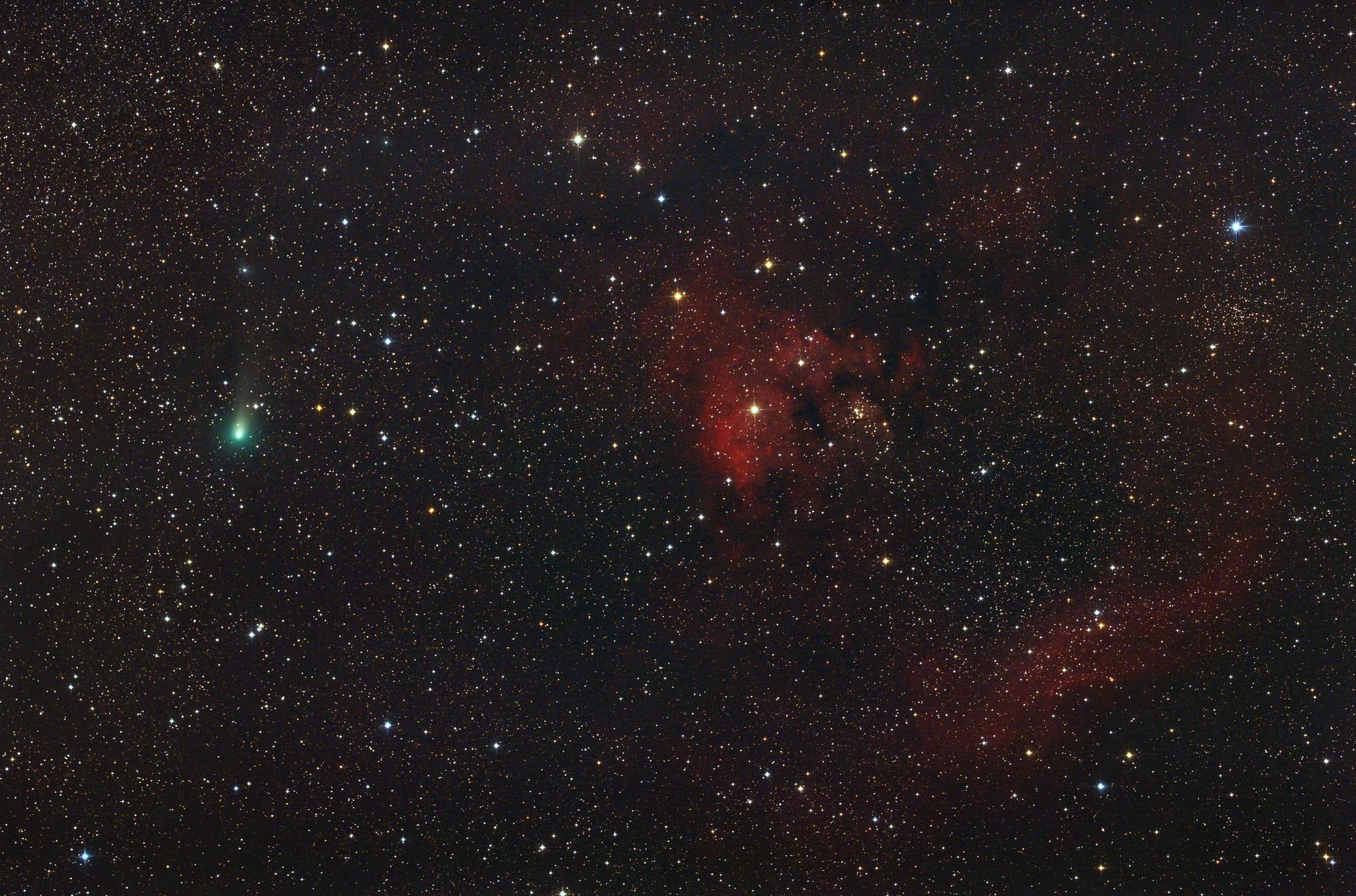 Comet 21P + S 171, NGC 7762 