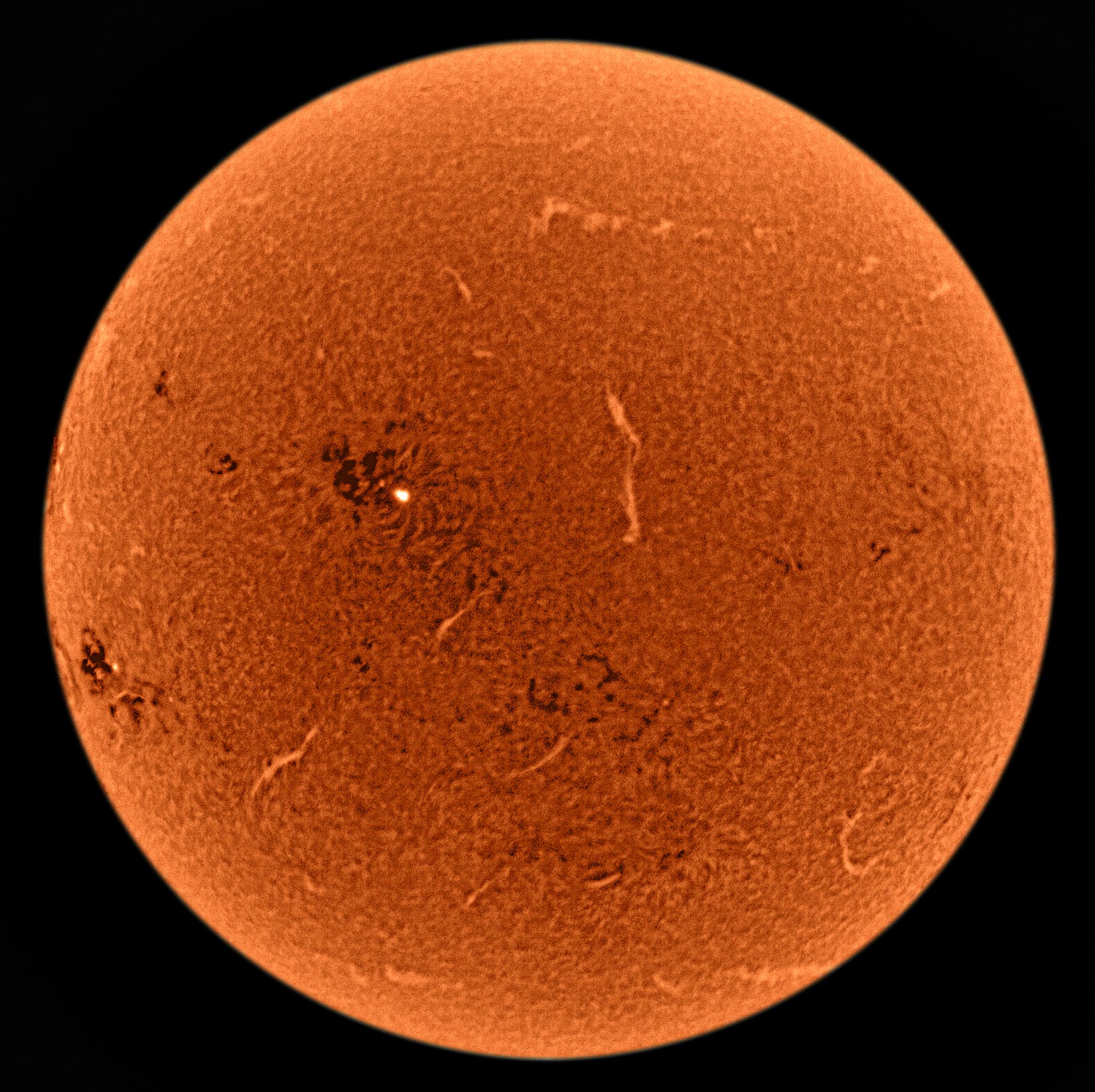 Sonne in H-alpha (invertiert)