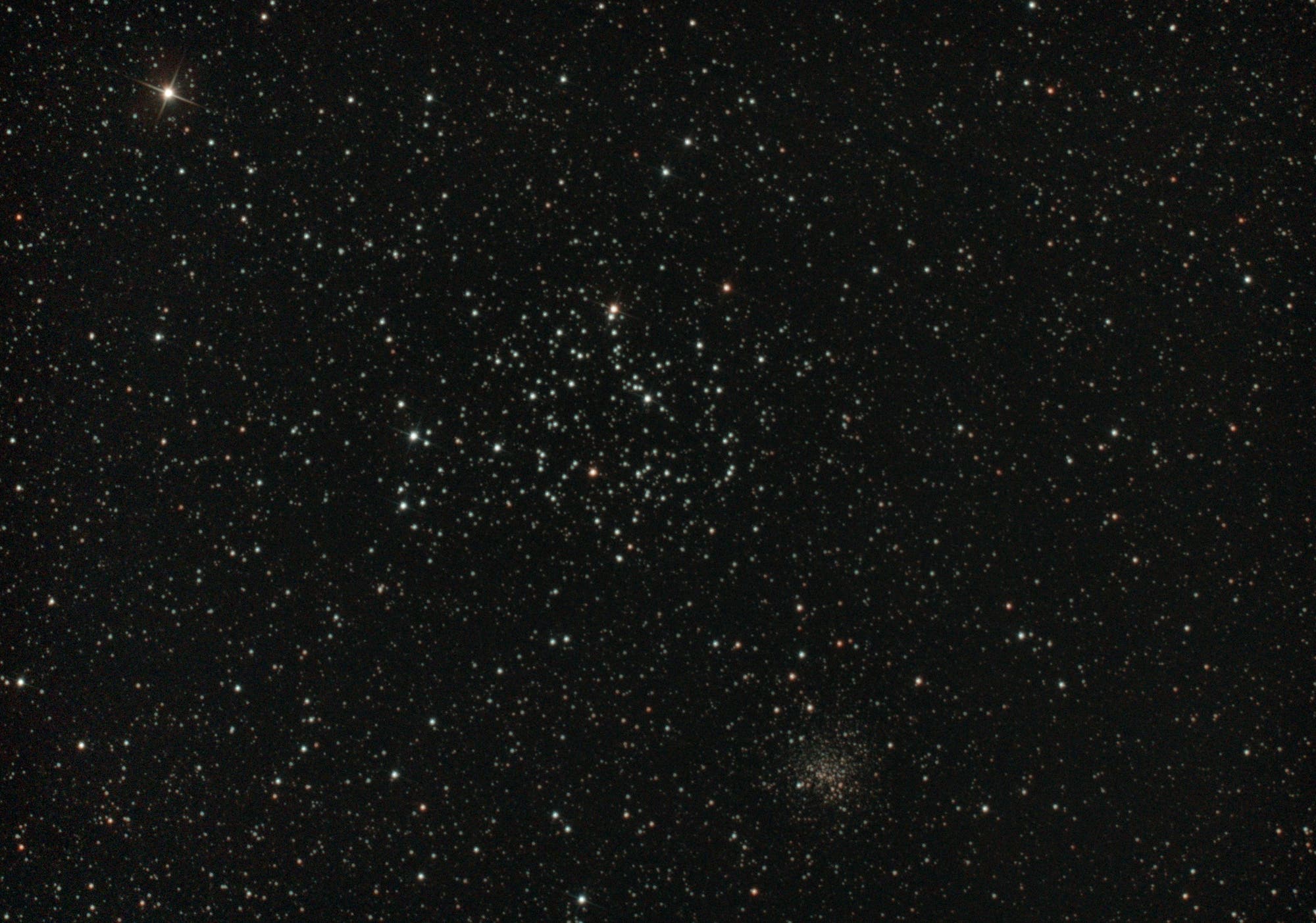 offener Sternhaufen Messier 35 mit Begleiter NGC 2158 in den Zwillingen (Gemini)
