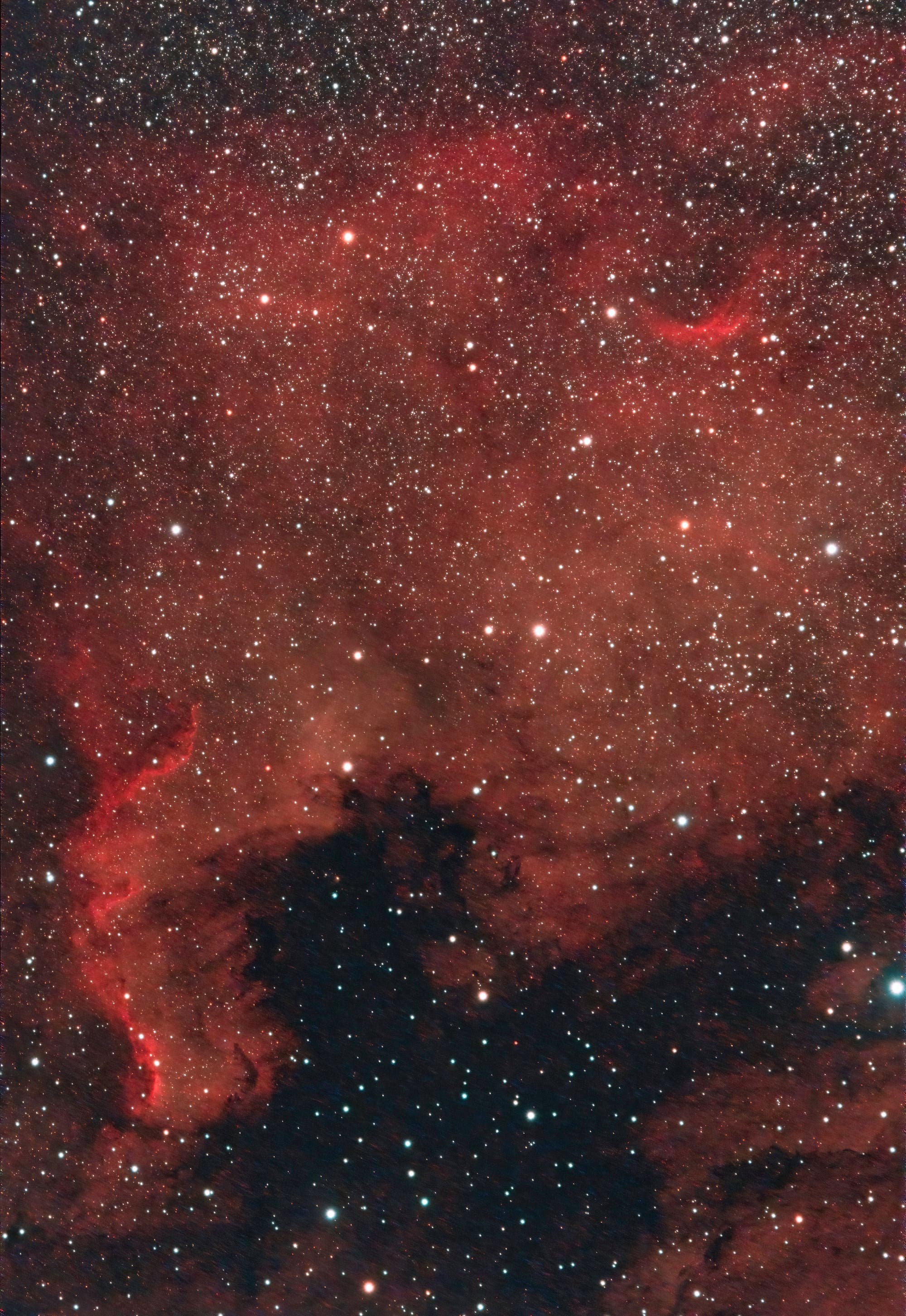 NGC 7000, der Nordamerikanebel