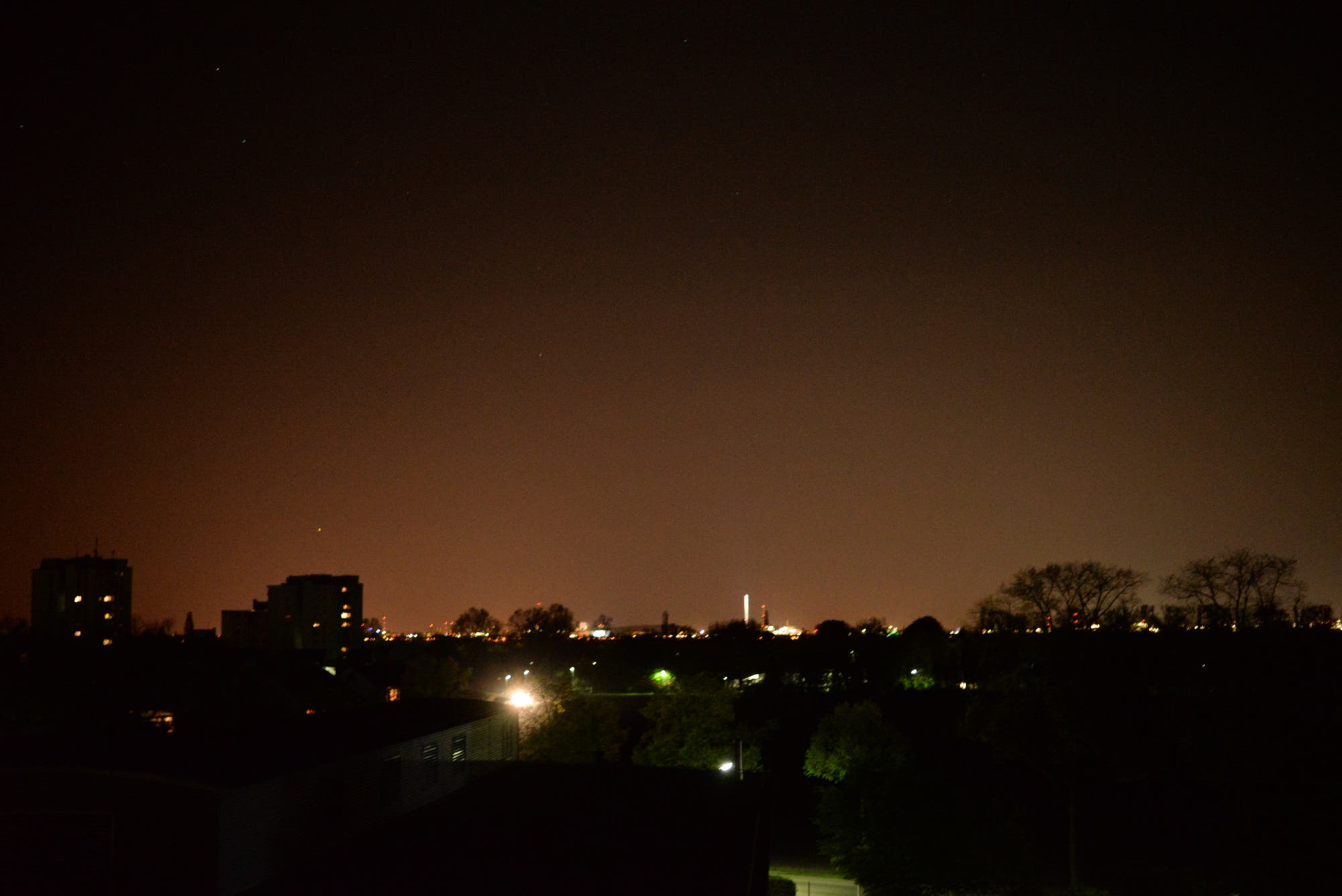 Lichtverschmutzung der BASF Mannheim
