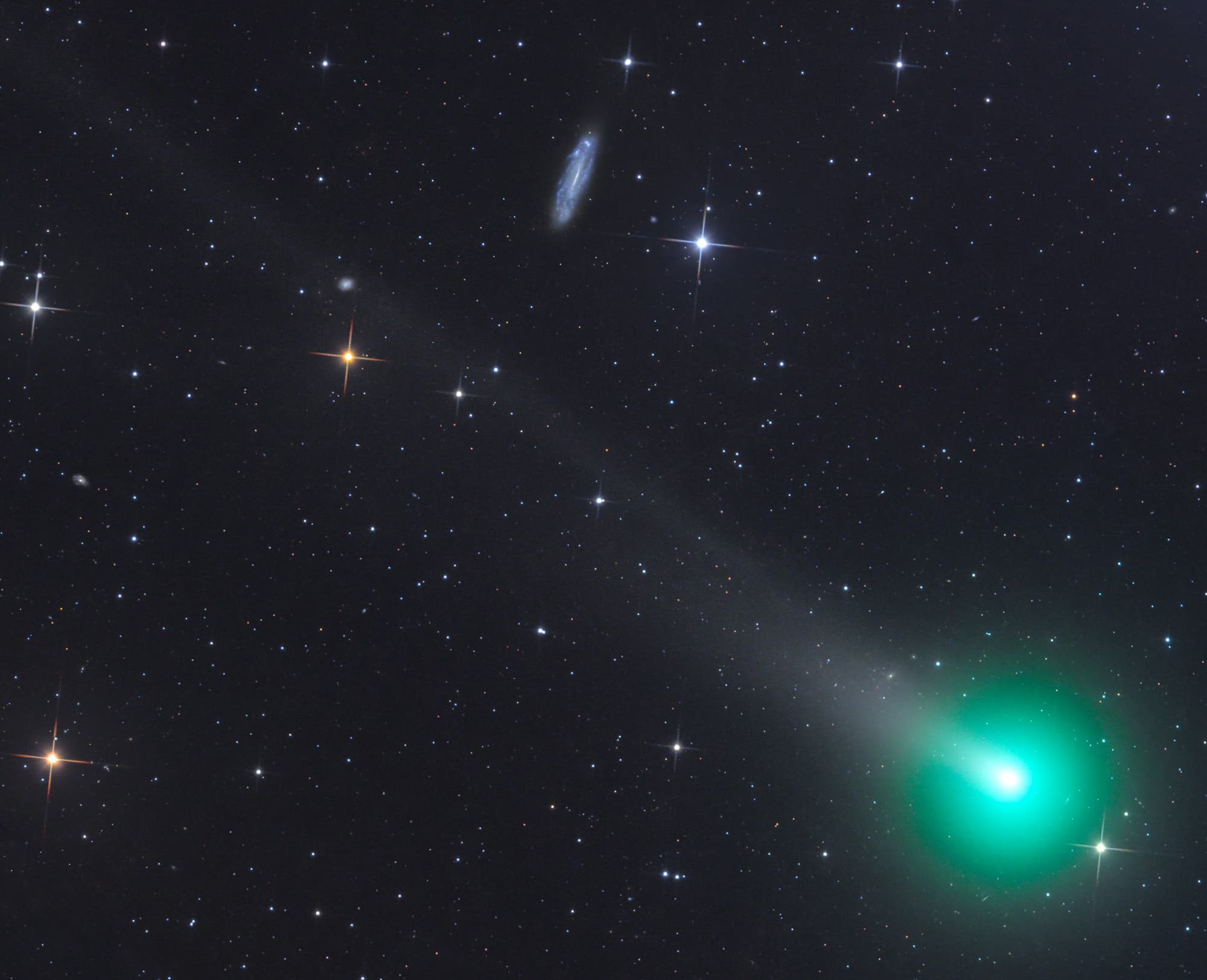 Komet 62P/Tsuchinshan bei Galaxie NGC 4178