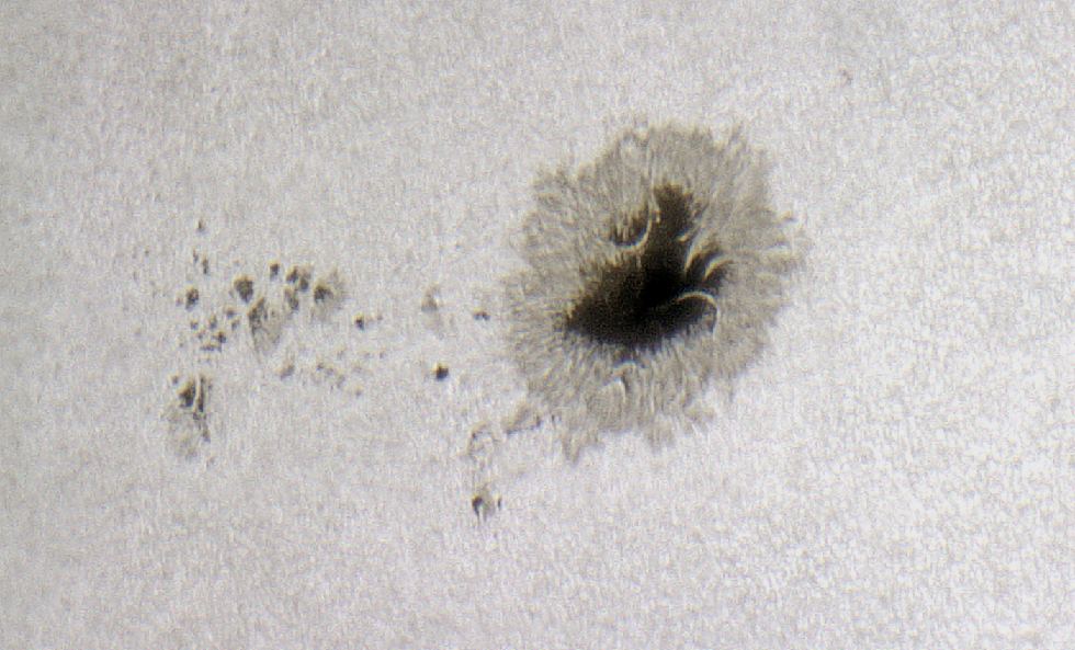 Sonnenfleck AR12529 am 11. April 2016 