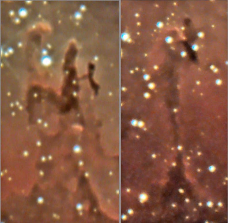 Messier 16: Die Säulen der Schöpfung — Detail