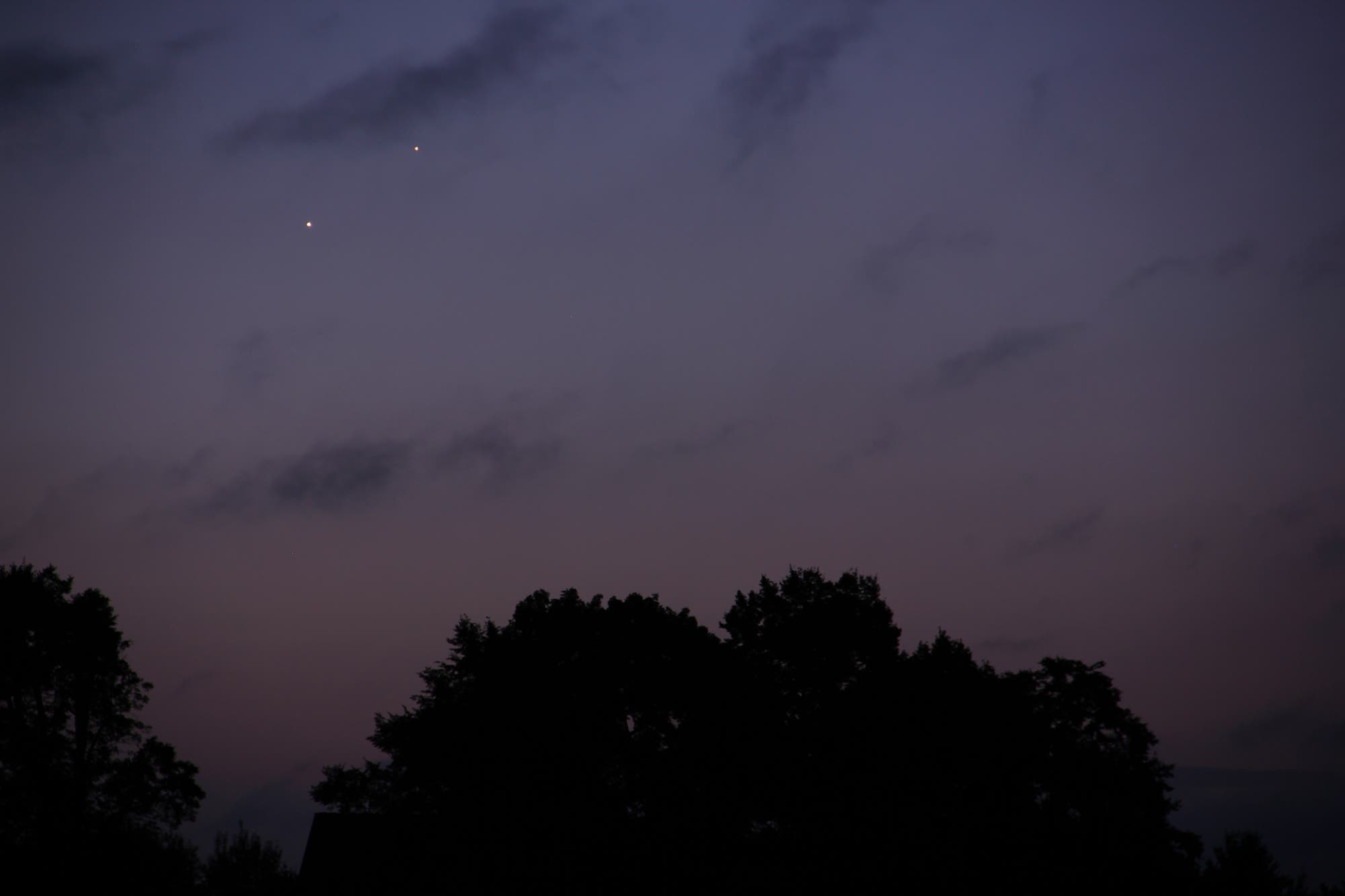 Venus und Jupiter am Morgenhimmel über Uelzen