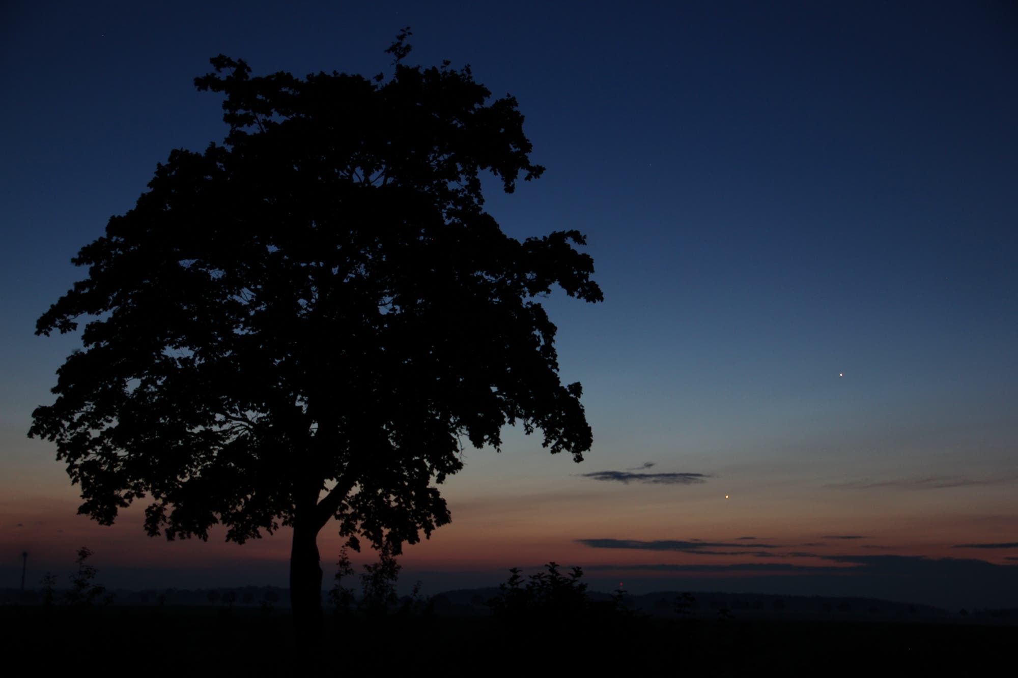 Venus und Jupiter am Morgenhimmel über Uelzen (2)