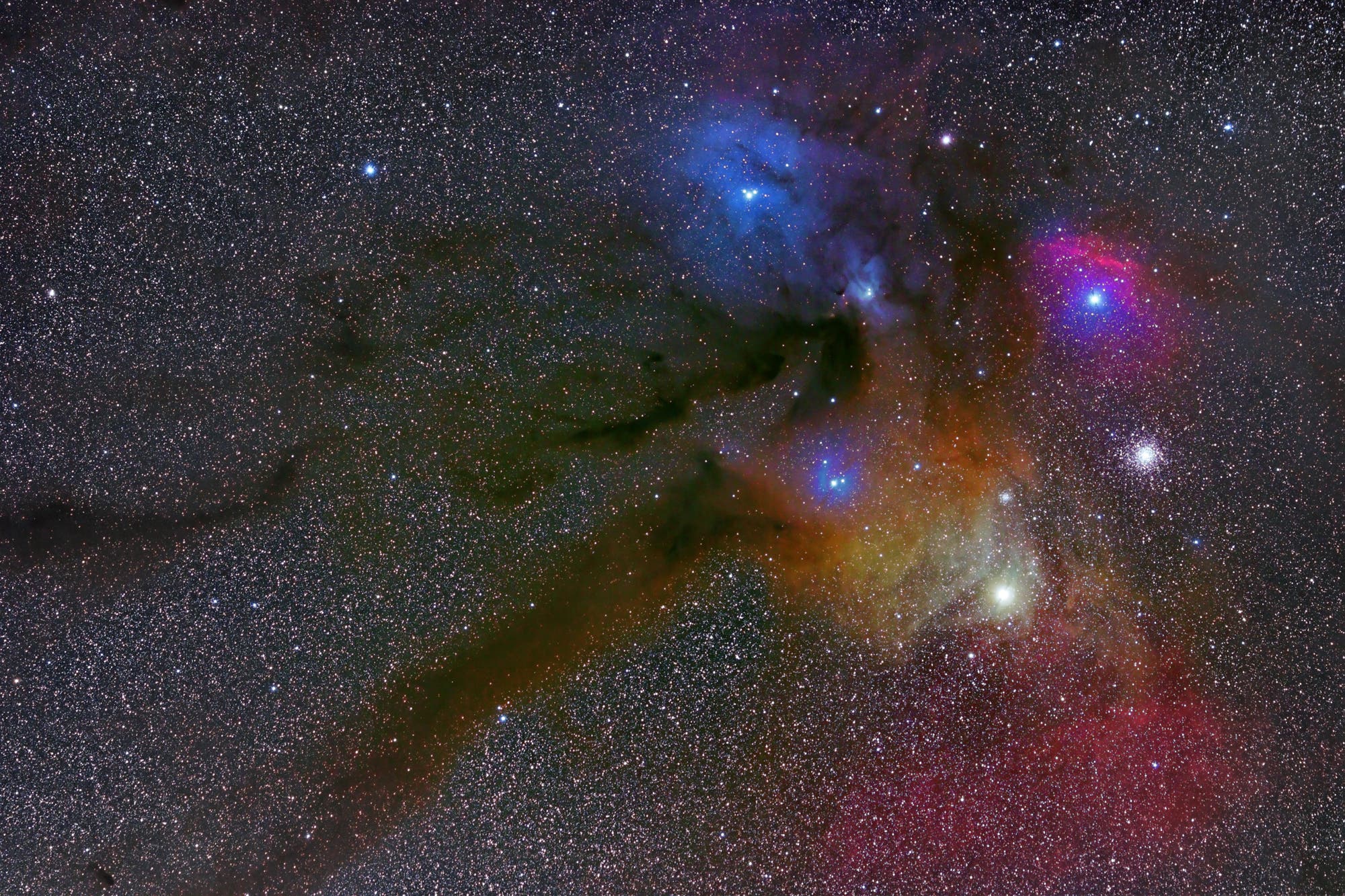 Antares mit Rho Ophiuchi