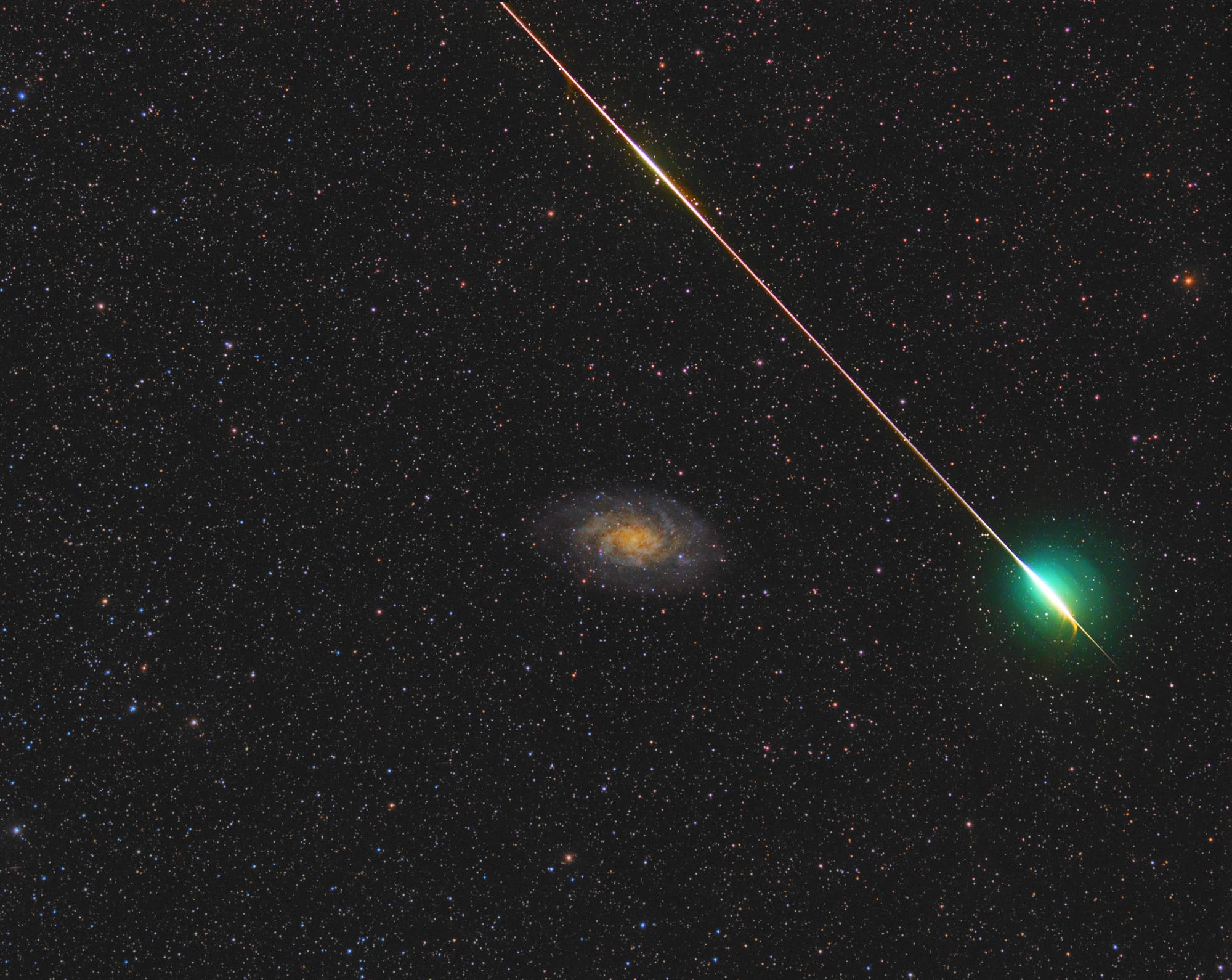 Messier 33 & Meteor