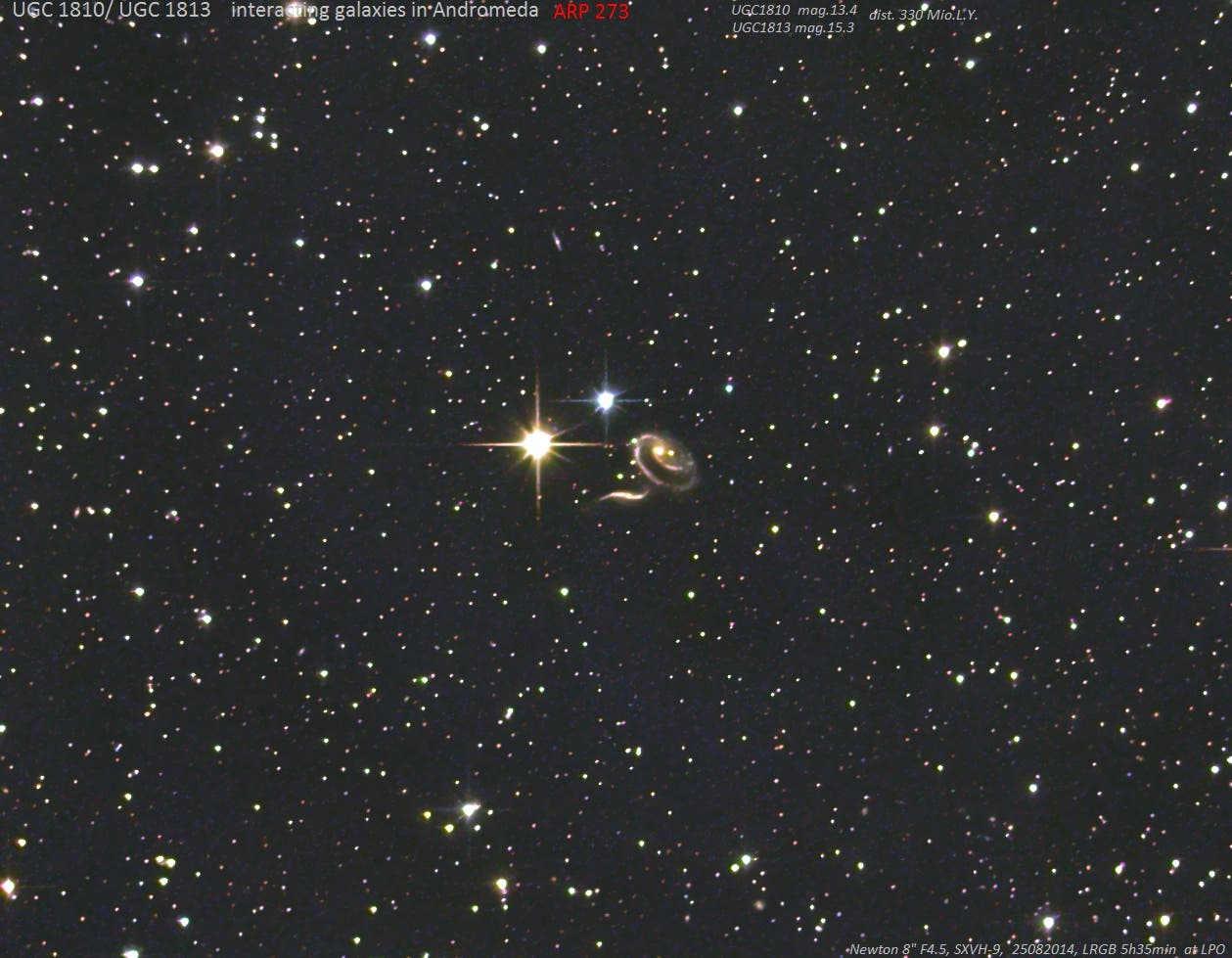 Arp 273 - wechselwirkende Galaxien in Andromeda