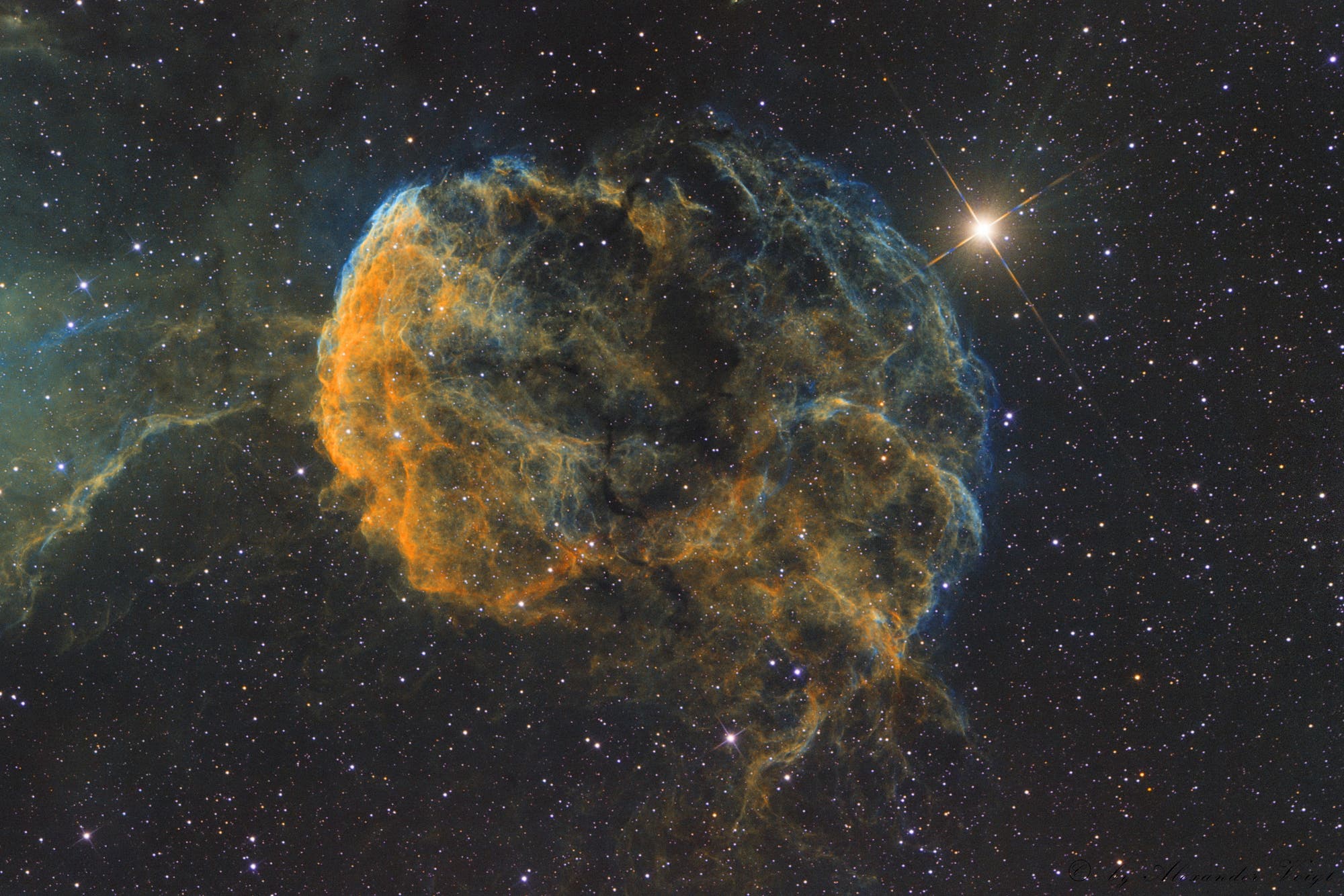 The Jellyfish Nebula (IC443) SHO