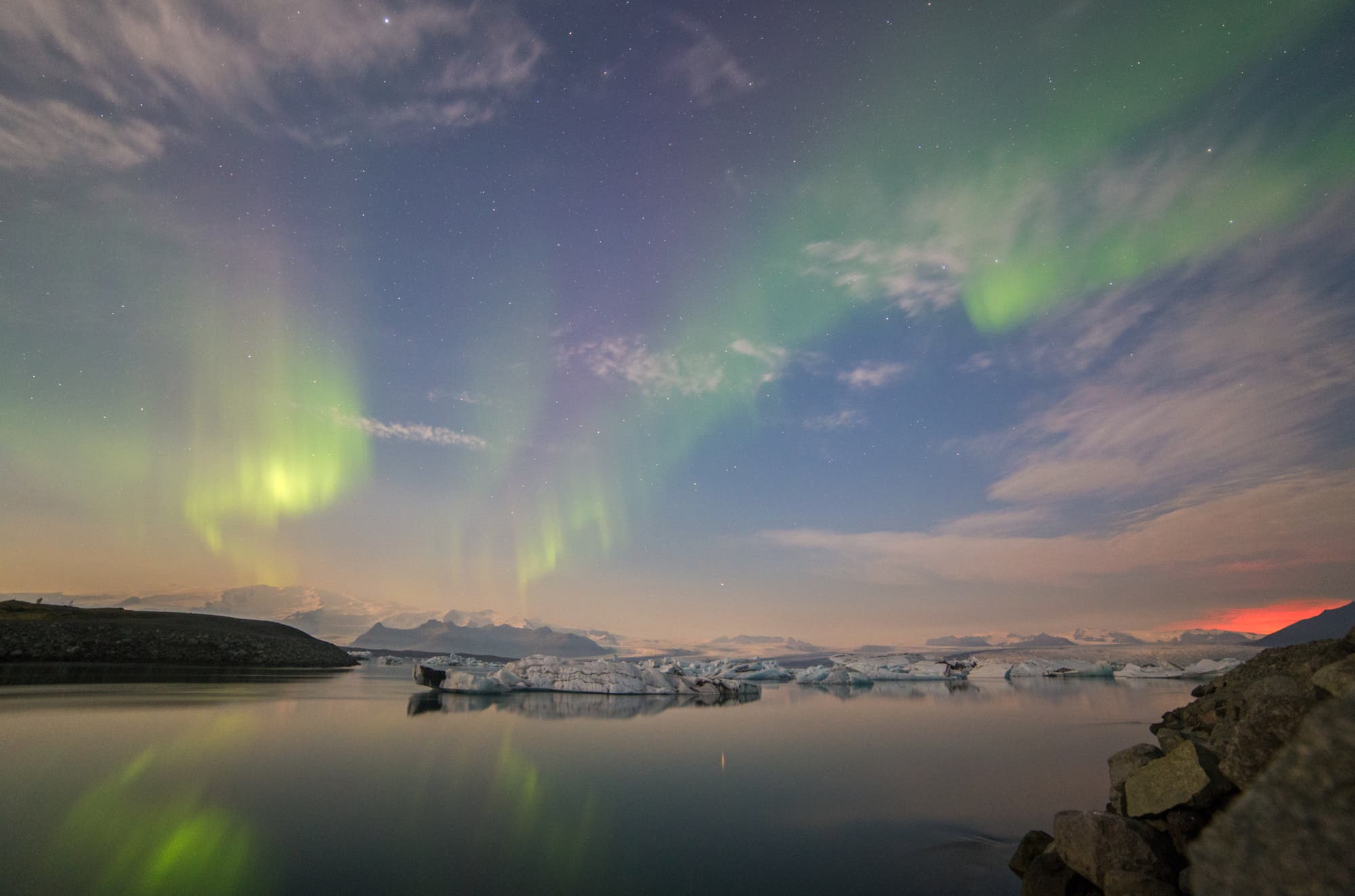 Aurora Borealis über Island 