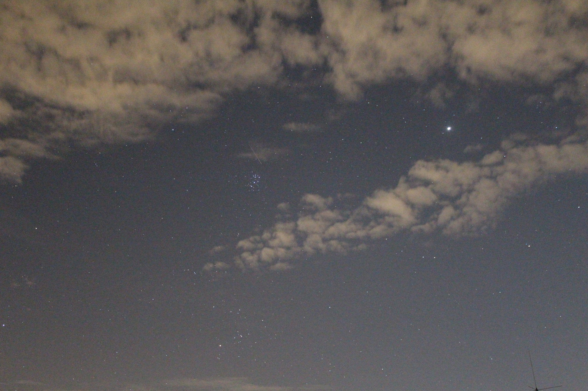 Perseiden-Meteor im Sternbild Stier