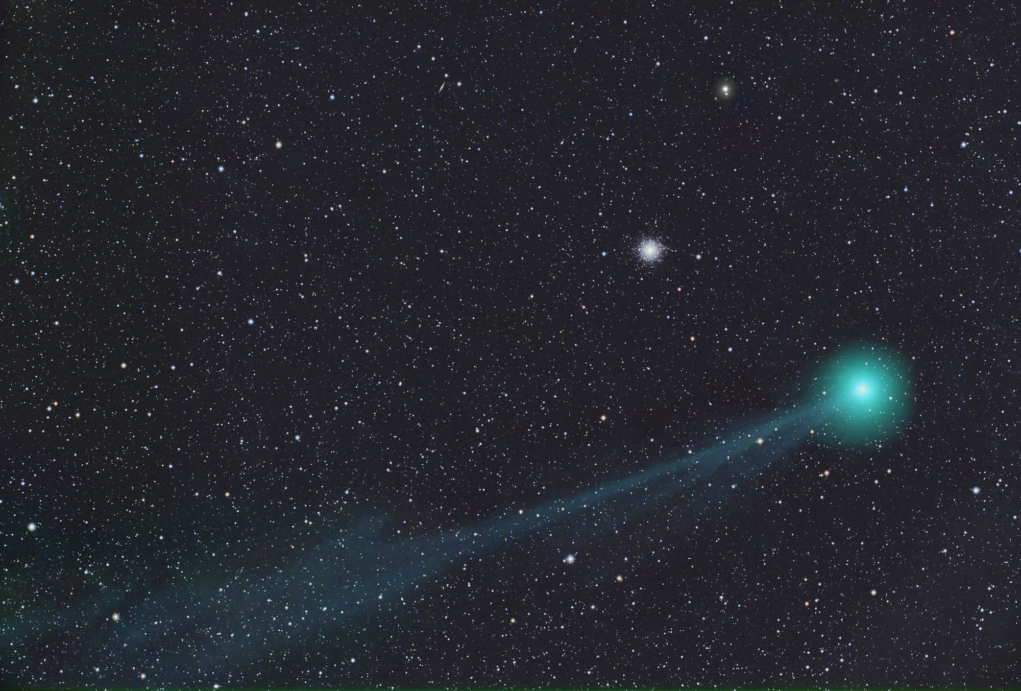 Komet Lovejoy trifft M79 am 28.12.14