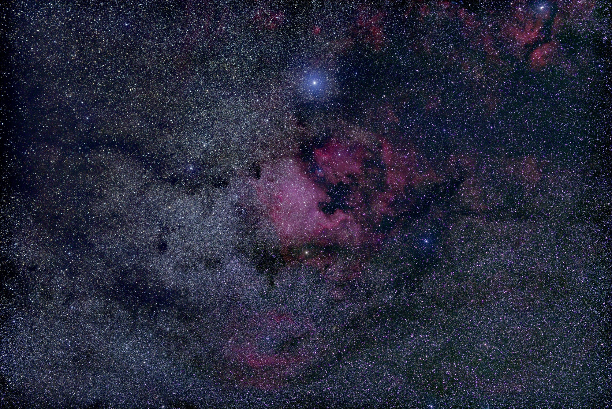 Deneb brilla sobre la Nebulosa de América del Norte