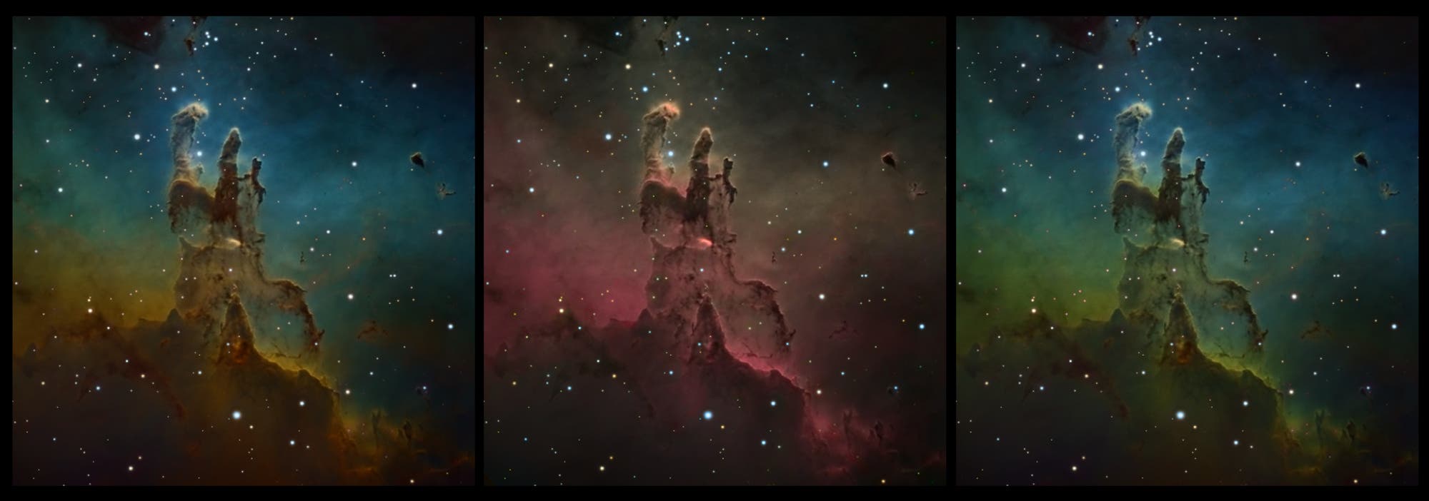Closeup Study of the Pillars of Creation M16 - Tribute to the HST