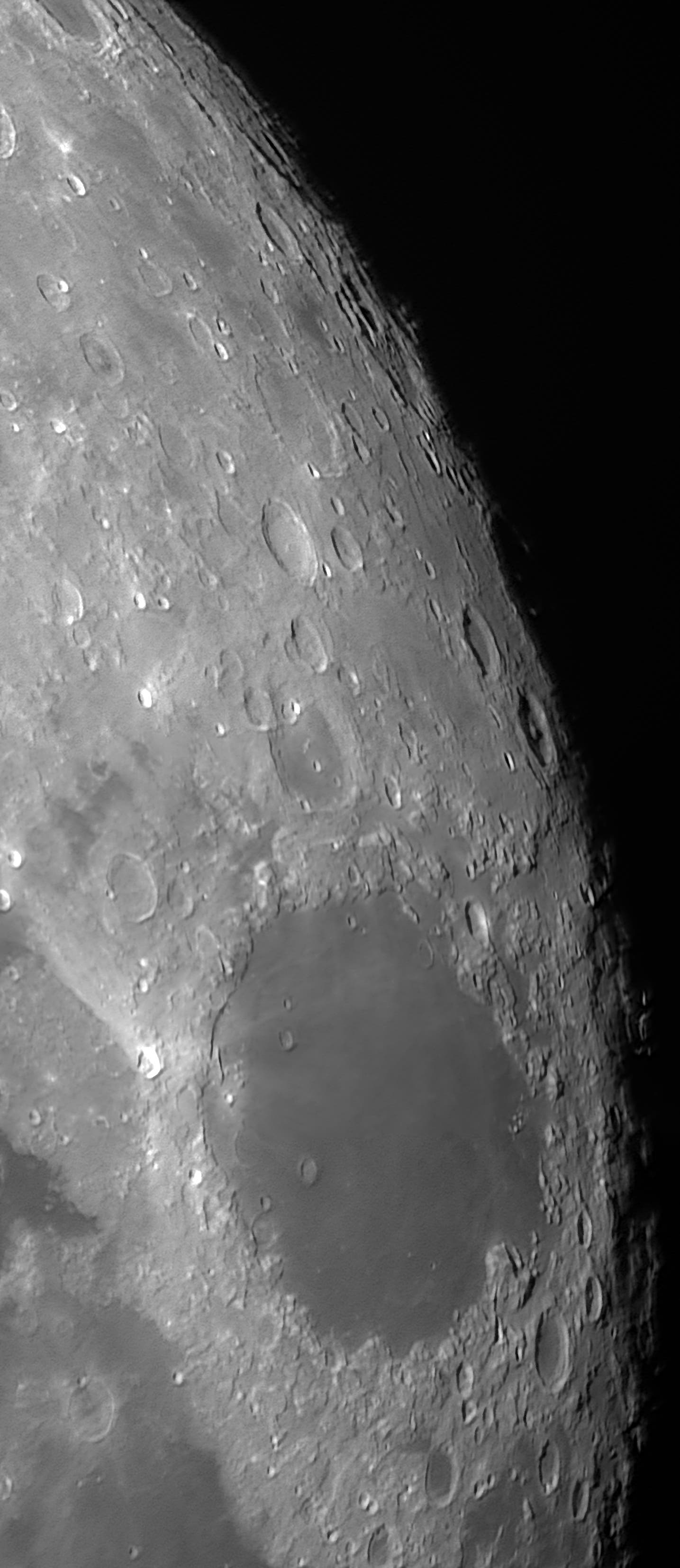 Der Mond am 13. März 2017, einen Tag nach Vollmond.