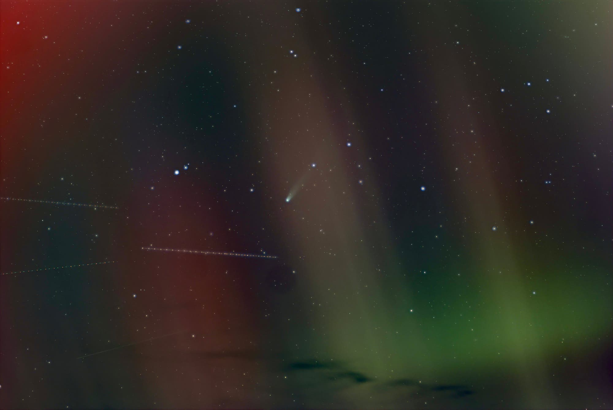 C/2025 A6 (Lemmon) mit Polarlicht