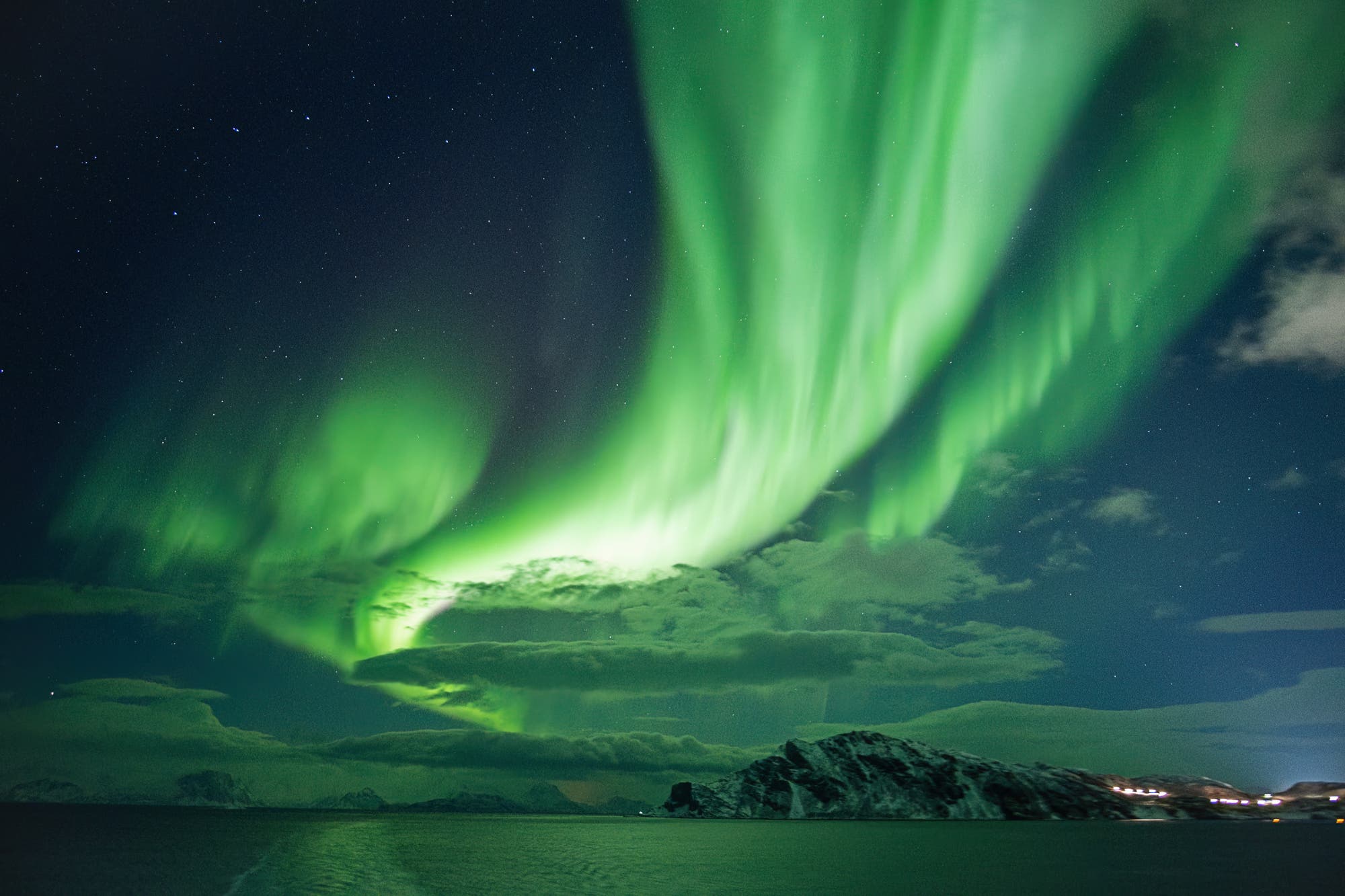 Polarlicht an Norwegens Küste