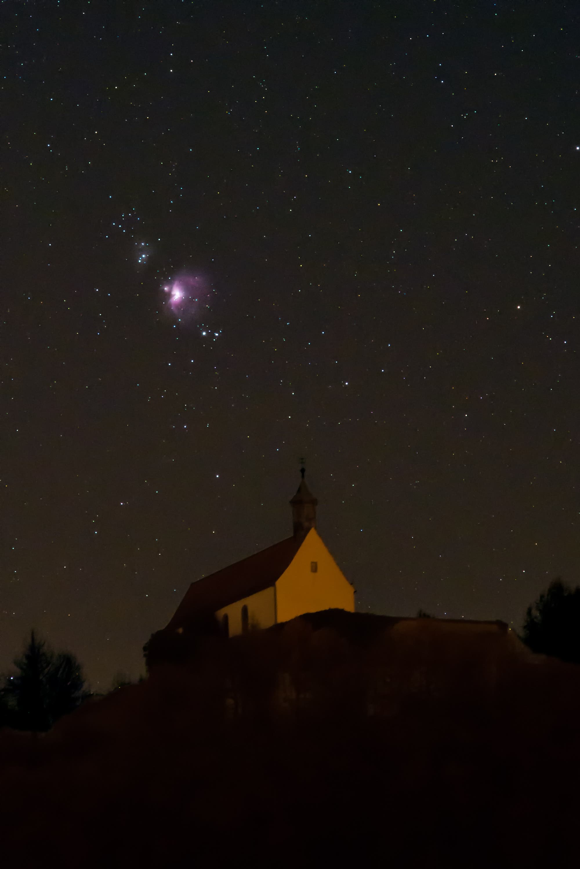 Wurmlinger Kapelle mit Messier 42