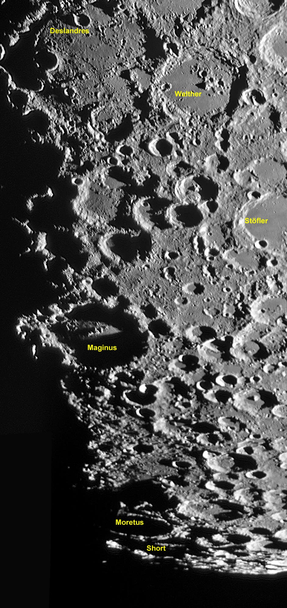 Krater Maginus am 17. Januar 2016