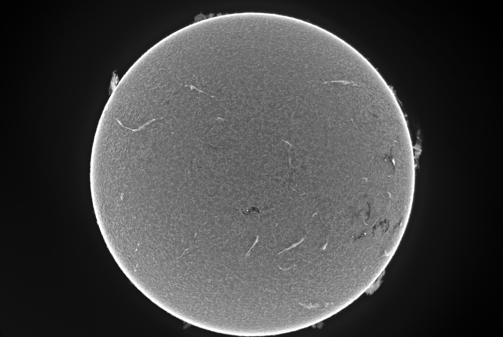 Sonne in H-Alpha am 12. November 2023