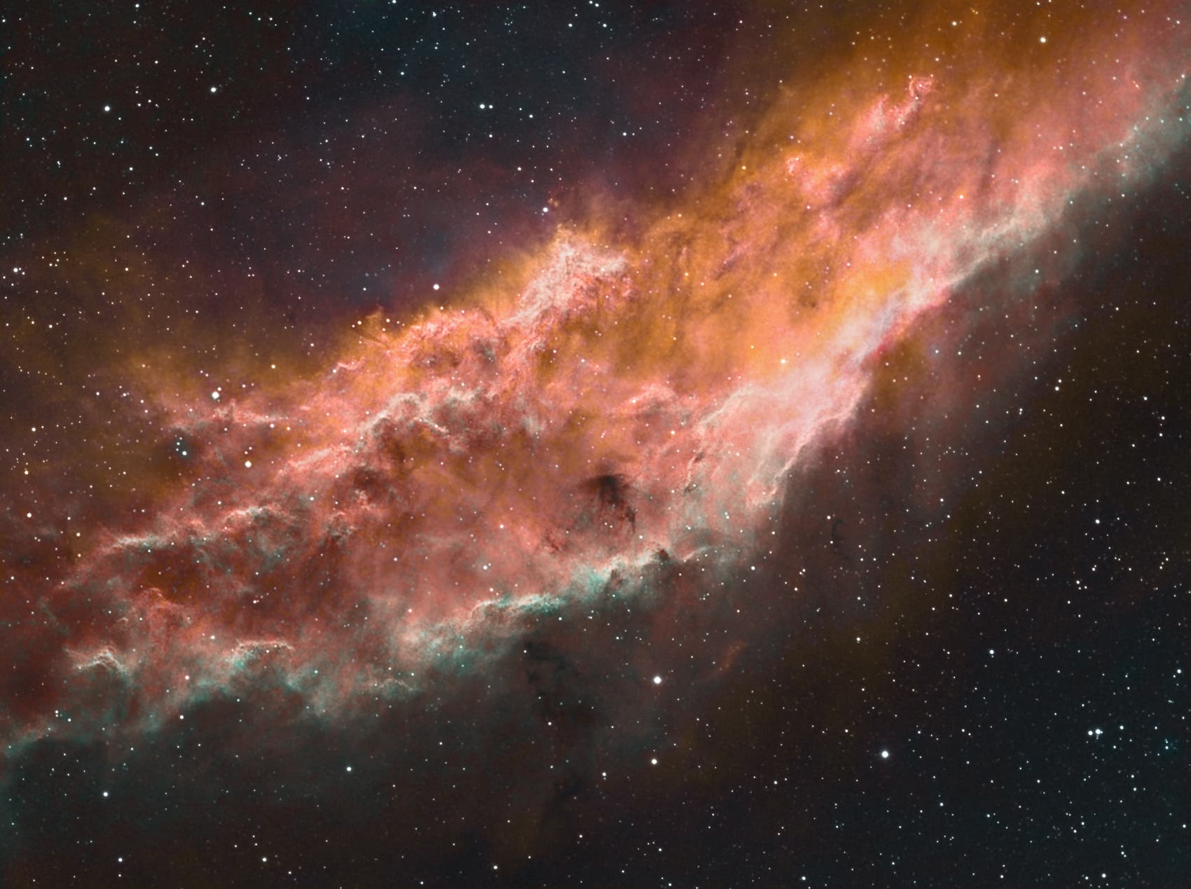NGC 1499 Californianebel in alternativen Hubble-Farben