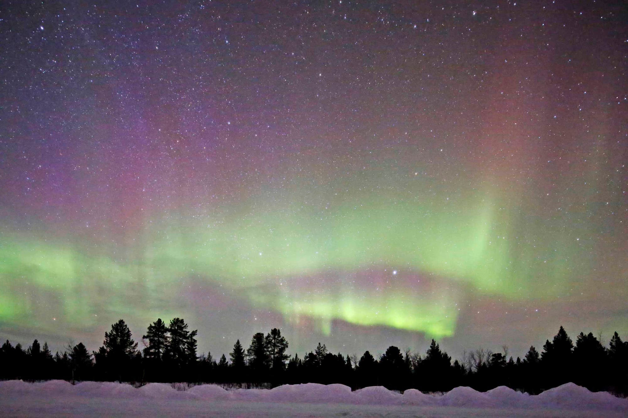 Aurora Borealis in Lappland (Schweden)