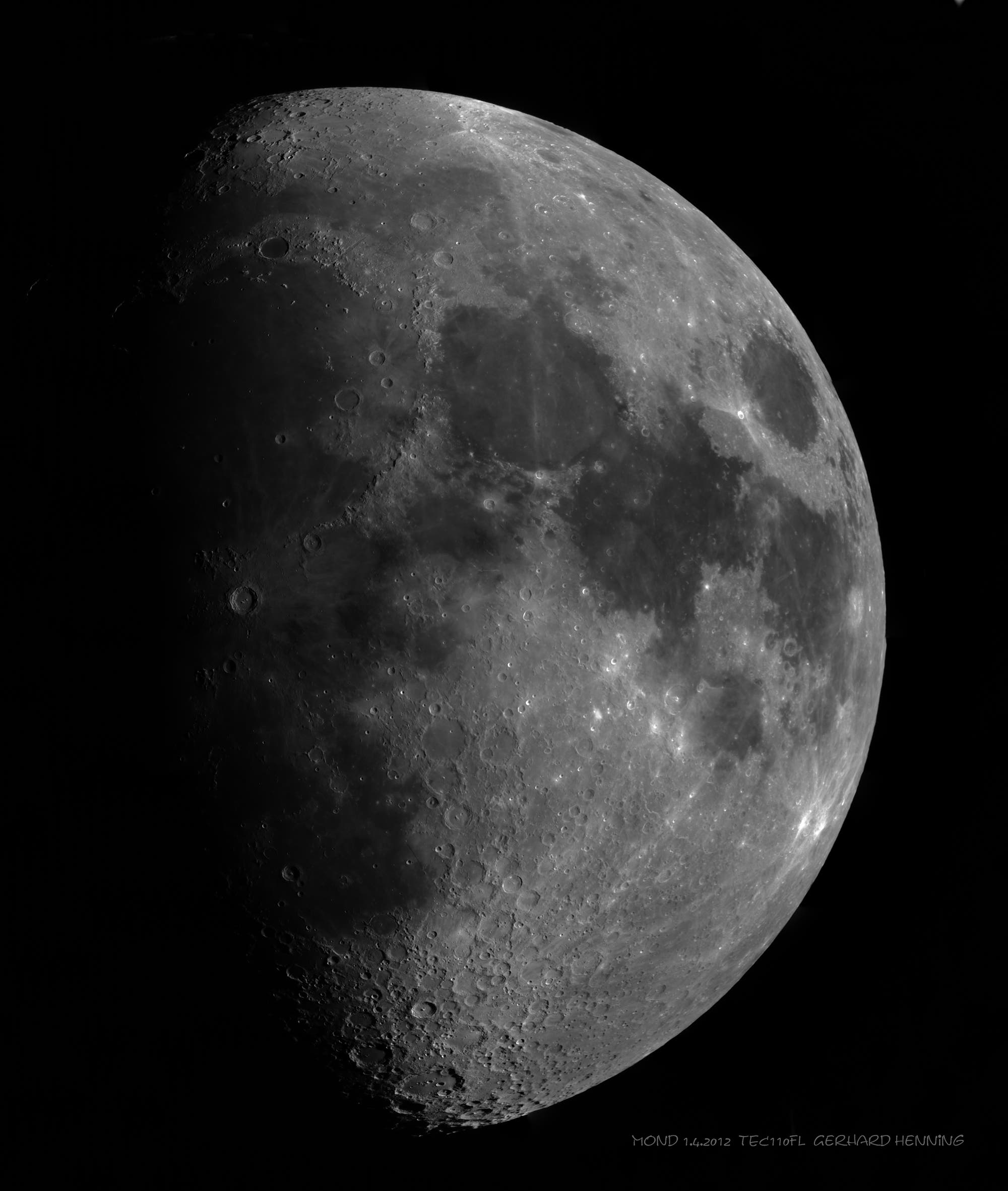 Mondmosaik mit hoher Auflösung