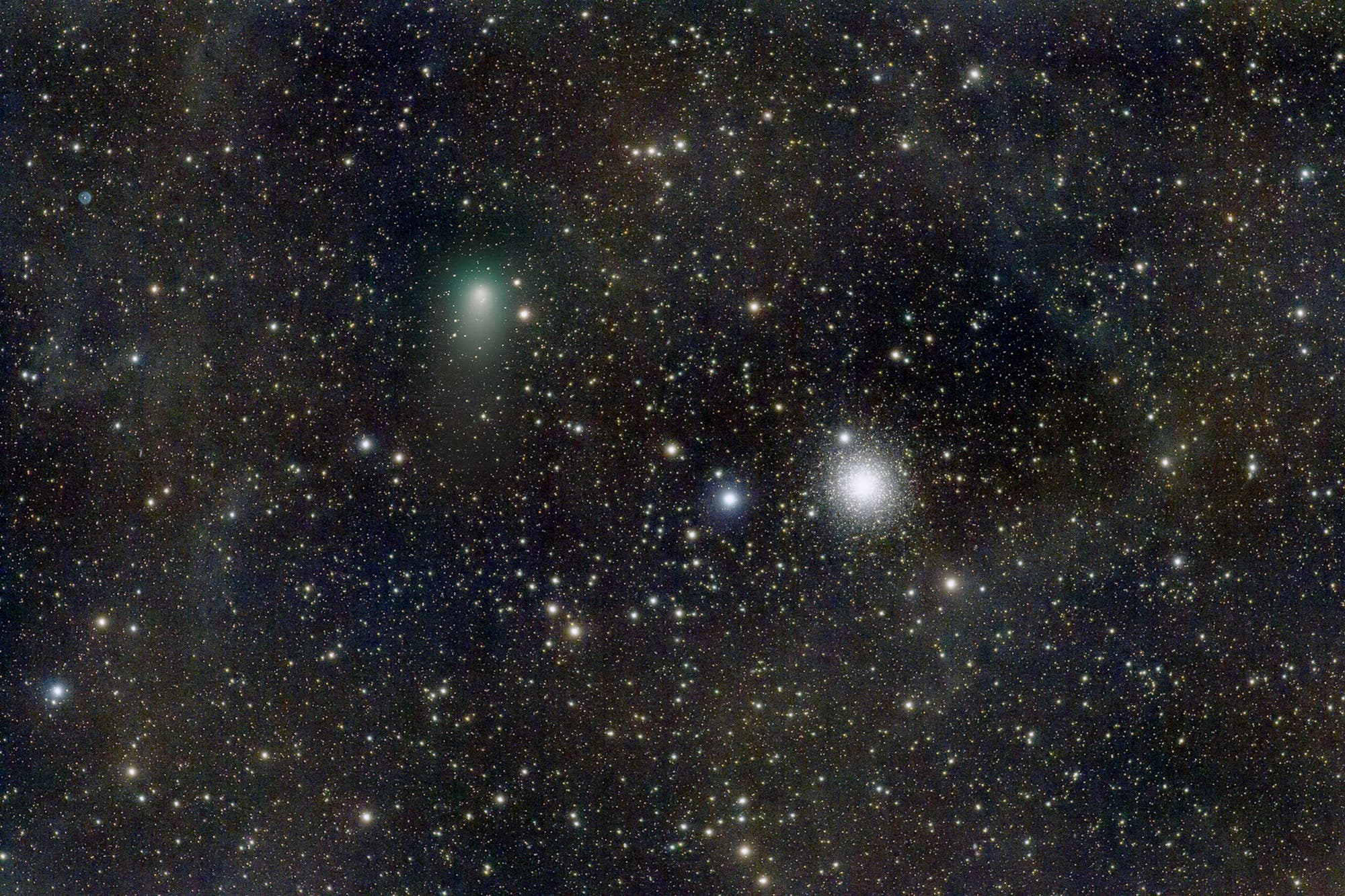 Komet Garradd bei Messier 15