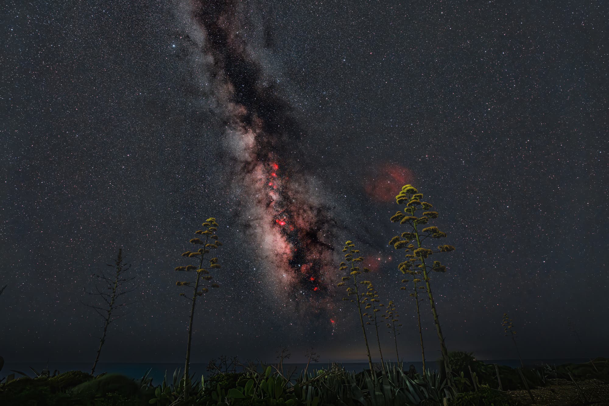 Milky way over the Mediterranean sea